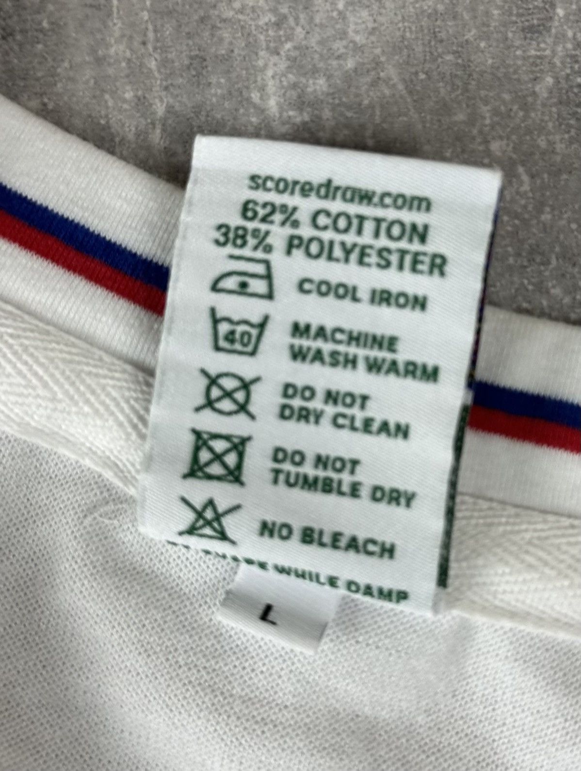 Other Score Draw England 80S Retro Replica Soccer Jersey Size US L / EU 52-54 / 3 - 6 Thumbnail