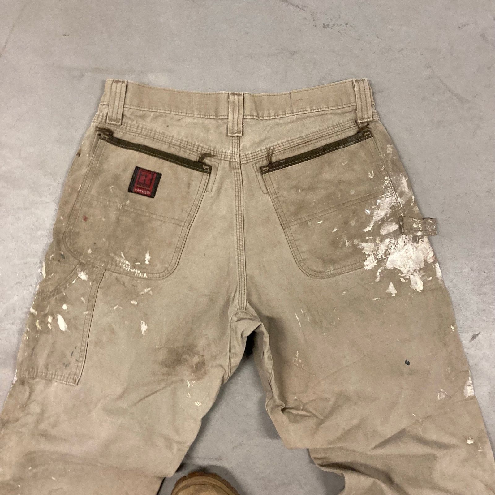 Vintage × Wrangler vintage baggy thrashed wrangler riggs cargo pants 33x31 Size US 33 - 3 Thumbnail