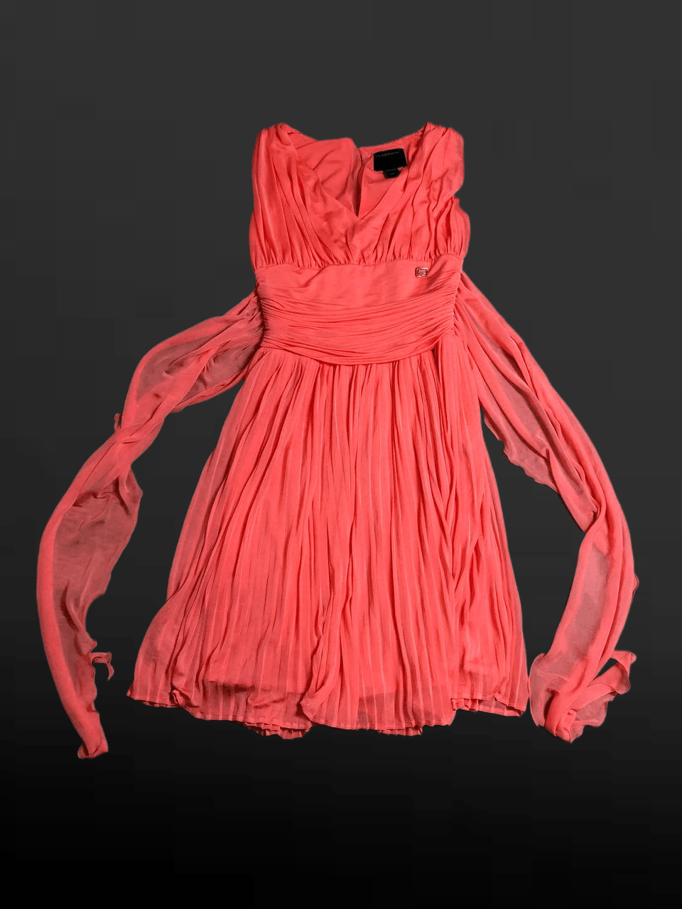 Roberto Cavalli Roberto Cavalli Class coral midi Dress chiffon Size M / US 6-8 / IT 42-44 - 1 Thumbnail