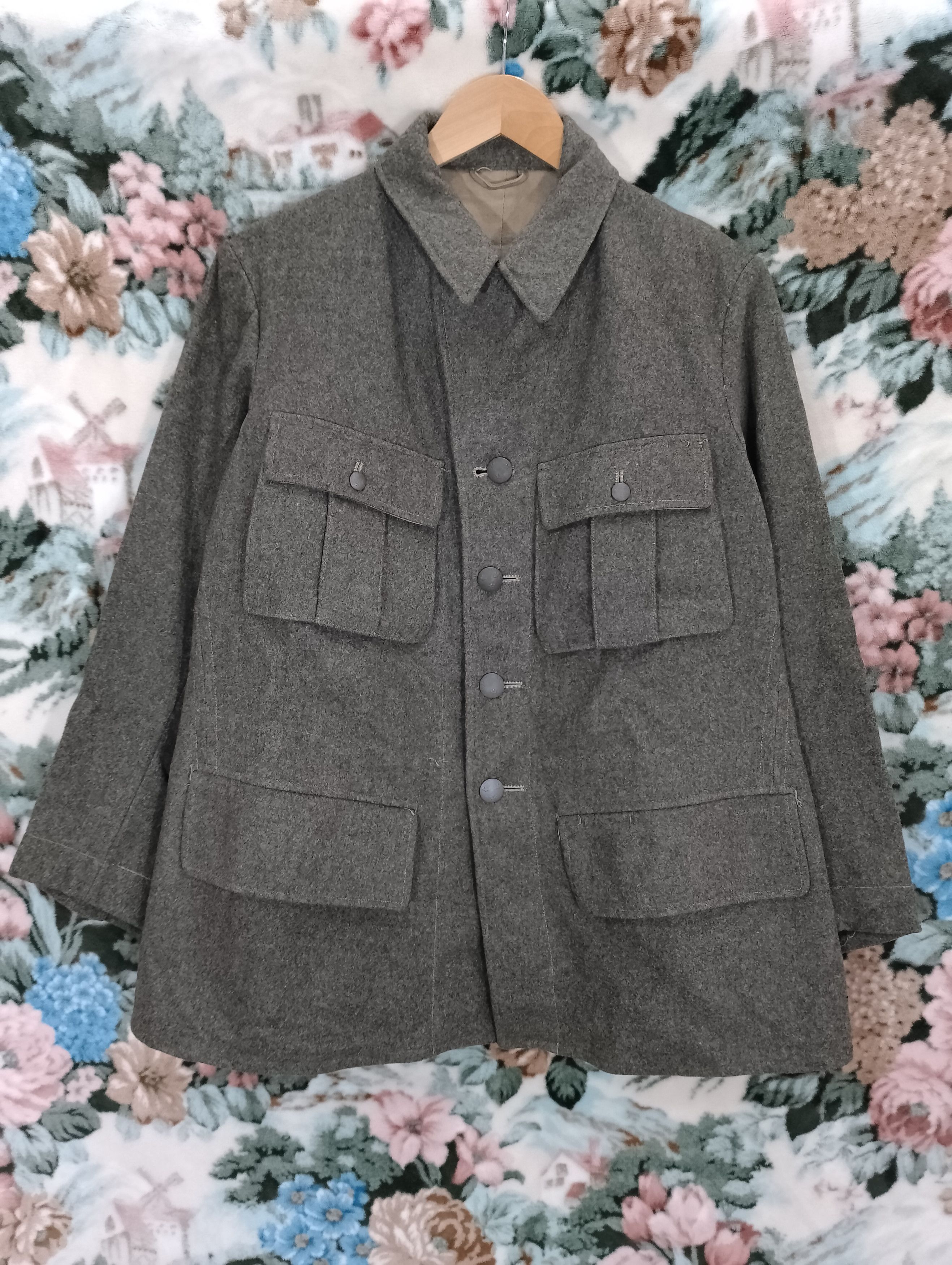 Vintage Wool Jacket Swedish Military 1955 Heavy Jacket Army