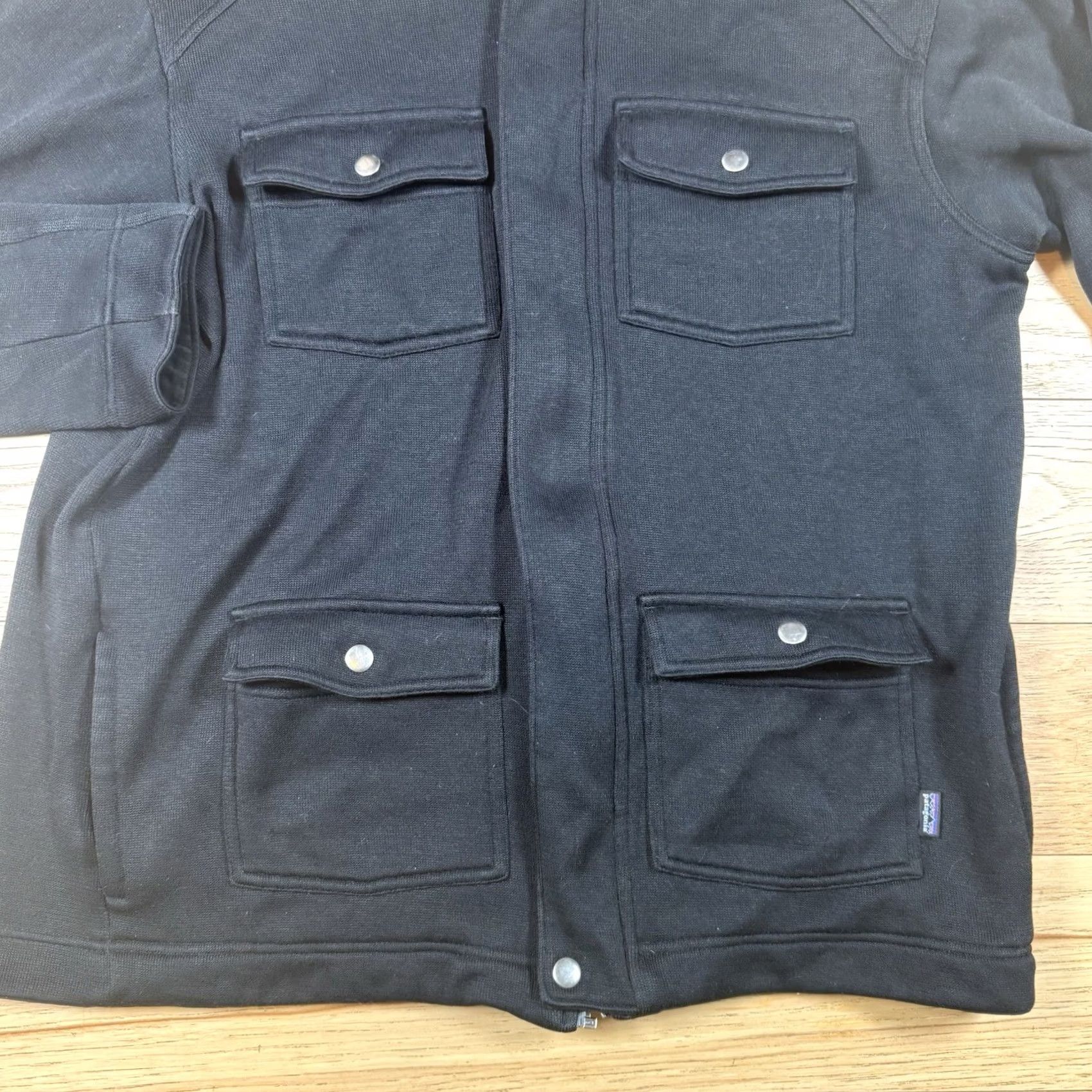 Patagonia VINTAGE Patagonia Jacket Full Zip Bomber Black L Mens Pocket Button Jacket Size US L / EU 52-54 / 3 - 3 Thumbnail