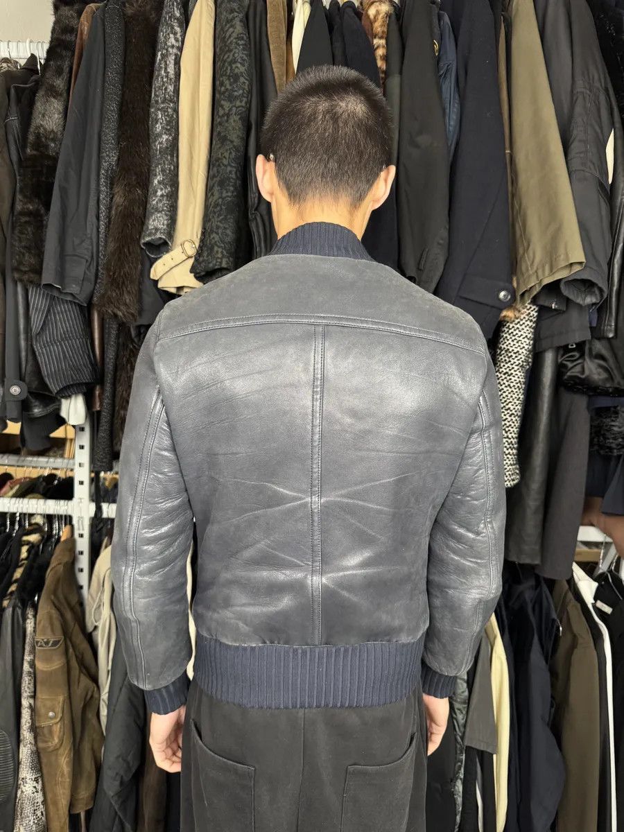 Gucci 2000s Gucci Black Buttoned Leather Bomber Jacket Size US S / EU 44-46 / 1 - 3 Thumbnail