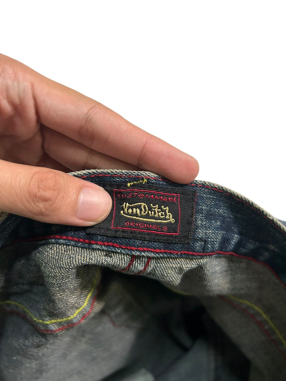 If Six Was Nine × Japanese Brand × Von Dutch Von Dutch Vintage Rare Big Logo Short Denim ☠️☠️ Size US 31 - 12 Thumbnail