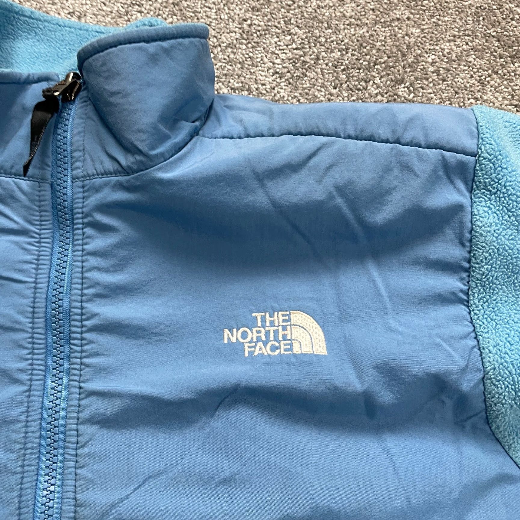 The North Face The North Face Jacket Teens L Light Blue Full Zip Polartec Fleece Mid-Length Everyday Casual Redefined? No. Size L / US 10 / IT 46 - 3 Thumbnail