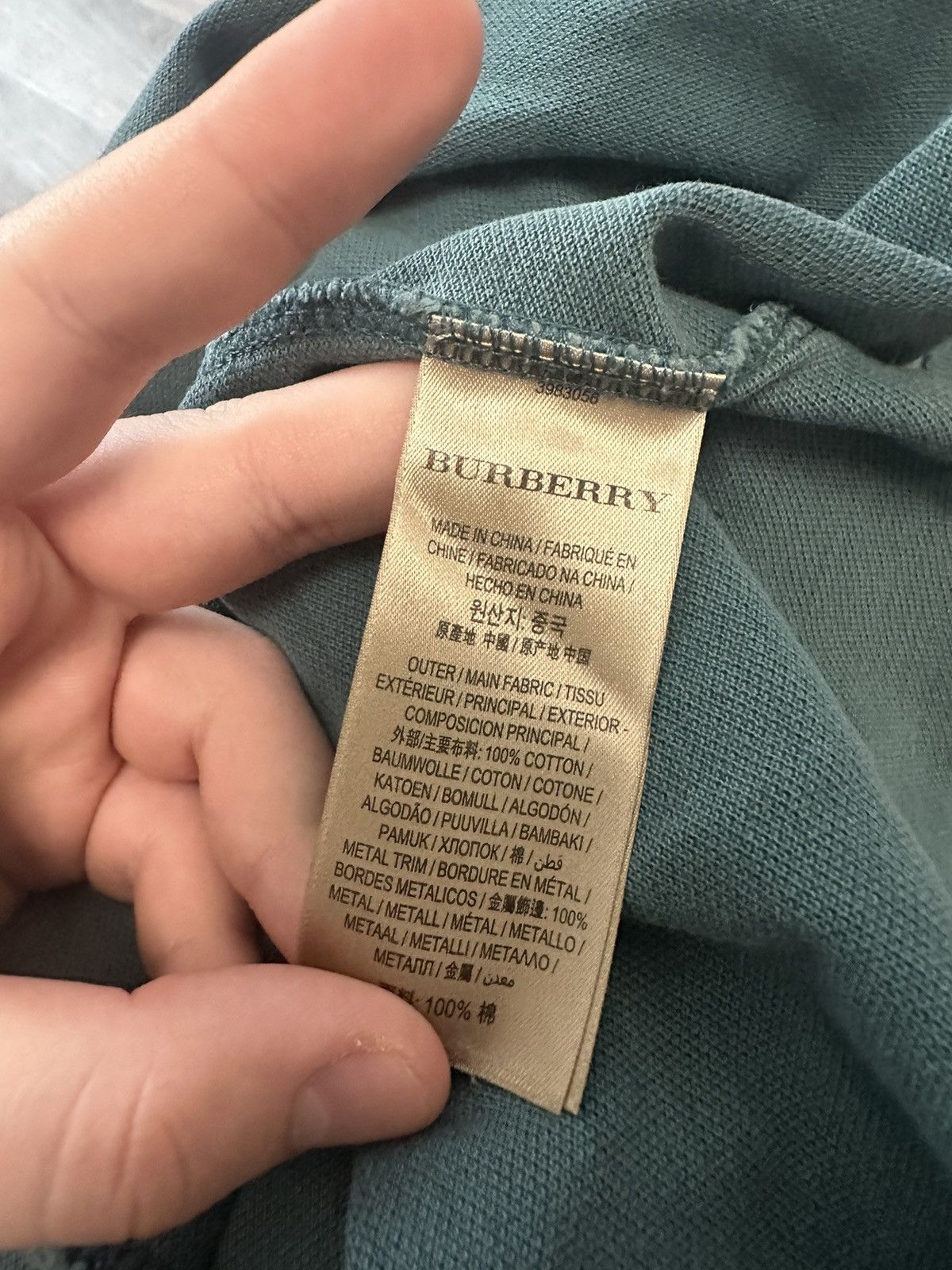 Burberry Burberry Vintage Green Metal Logo Polo T shirt luxury rare Size US M / EU 48-50 / 2 - 8 Thumbnail