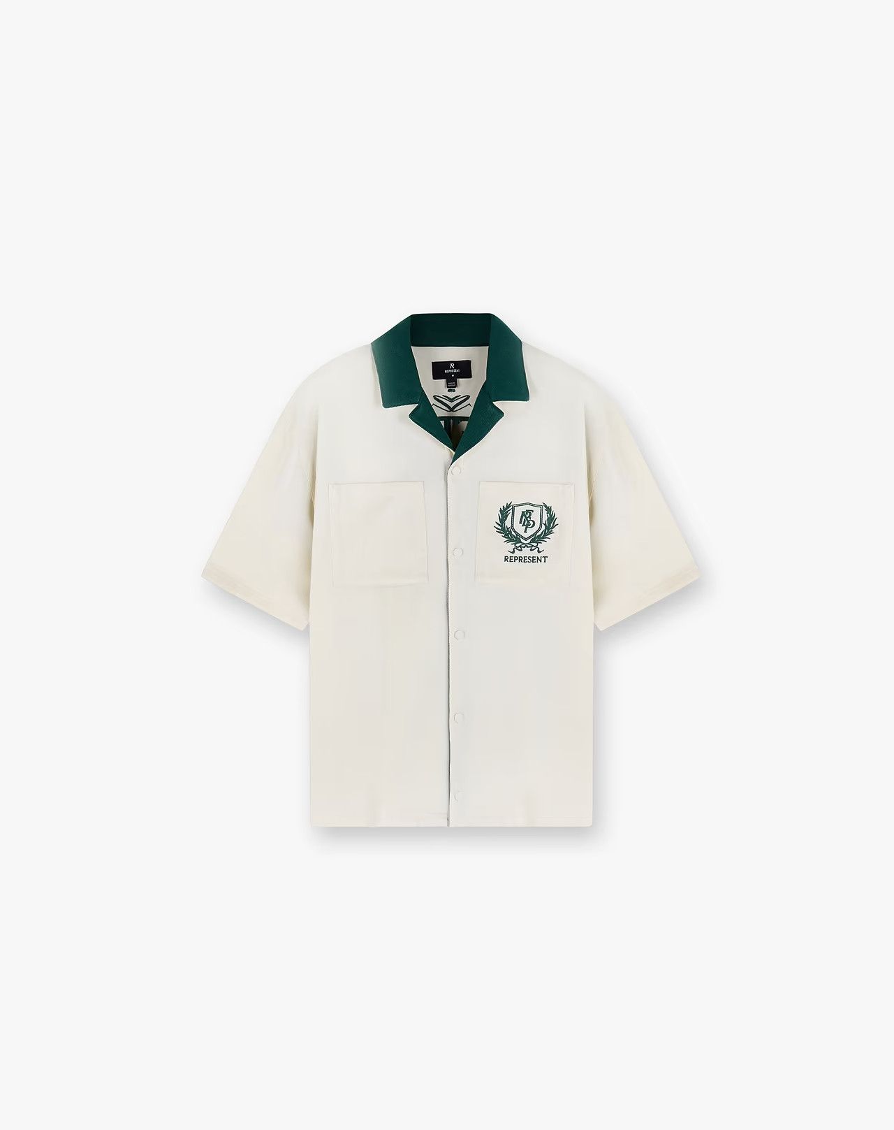 o1mle1125 Crest Shirt in White