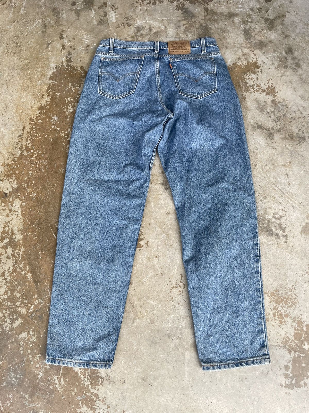 Levi's Vintage 80s Levis 550 Orange Tab Light Wash Jeans Size US 36 / EU 52 - 3 Thumbnail