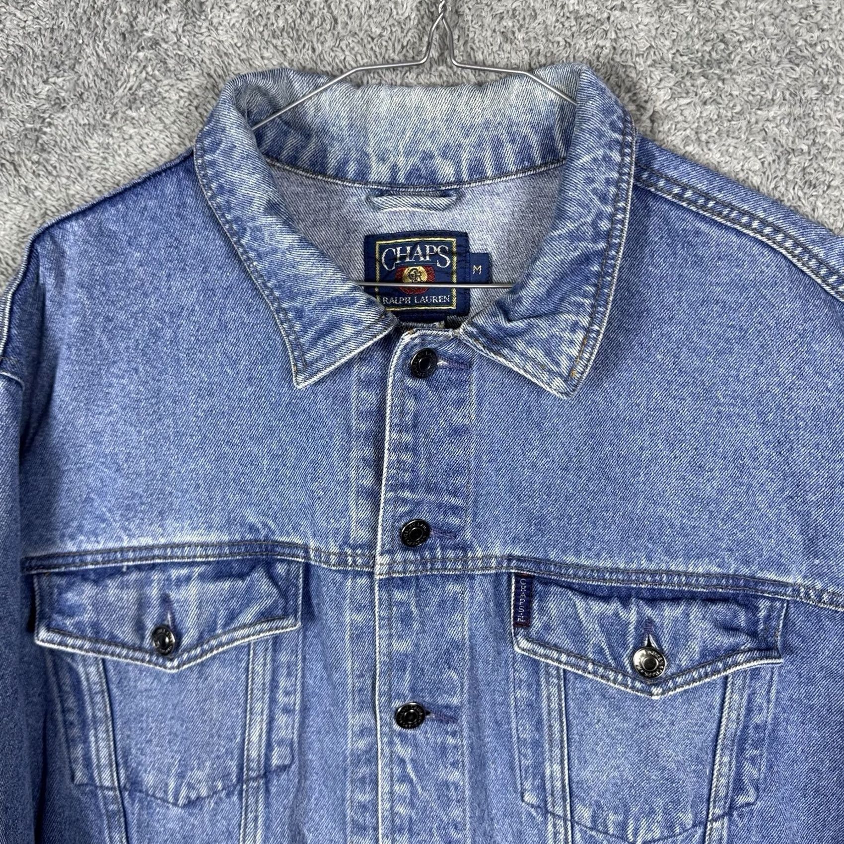 Polo Ralph Lauren VINTAGE Polo Ralph Lauren Denim Jacket Mens M Jeans Fade Trucker 90s RL Grunge Y2K Size US M / EU 48-50 / 2 - 4 Thumbnail