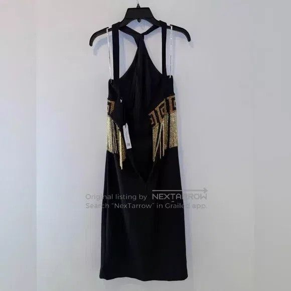 Versace Versace Black Greek back fringed halterneck dress Size S / US 4 / IT 40 - 8 Thumbnail