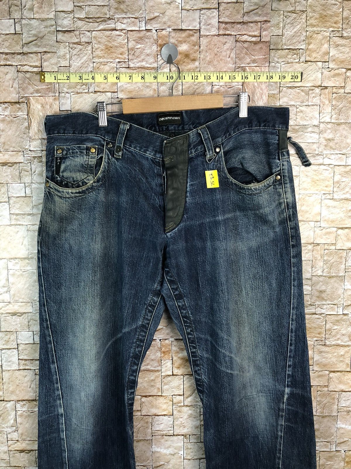 Emporio Armani Emporio Armani Blue ripped distressed Denim Pants #7582 Size US 40 / EU 56 - 2 Thumbnail