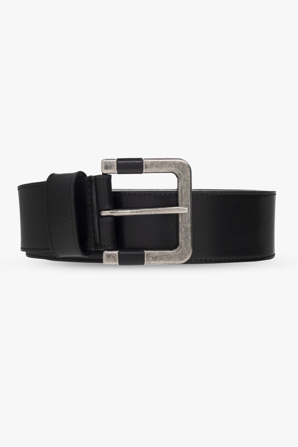 Saint Laurent Paris o1s1wg111224 Size: 100 / Carree Buckle Wide Belt Leather Size 38 - 3 Thumbnail