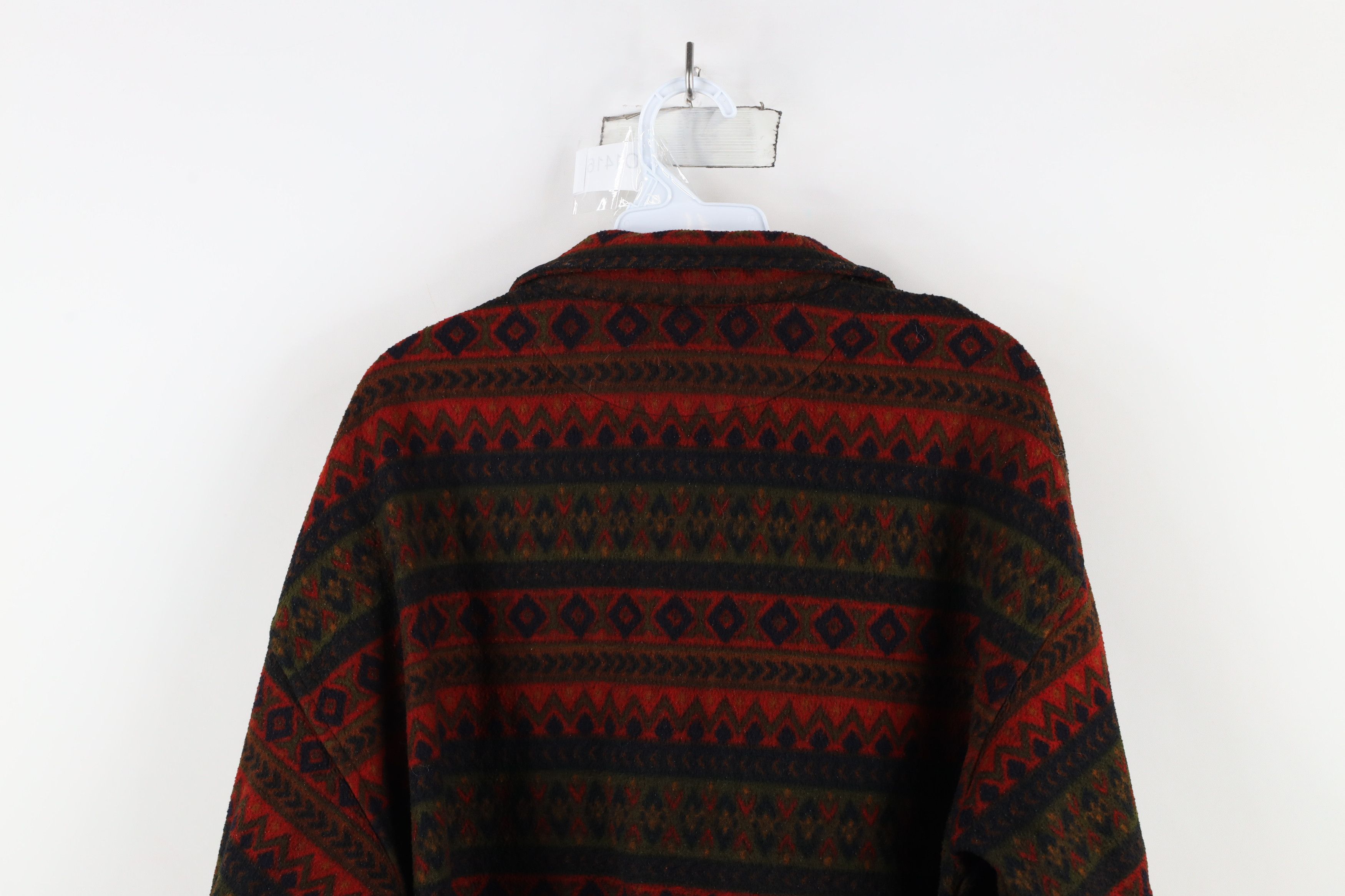 Vintage Vintage 90s Streetwear Rainbow Fair Isle Fleece Shirt Jacket Size US M / EU 48-50 / 2 - 9 Thumbnail