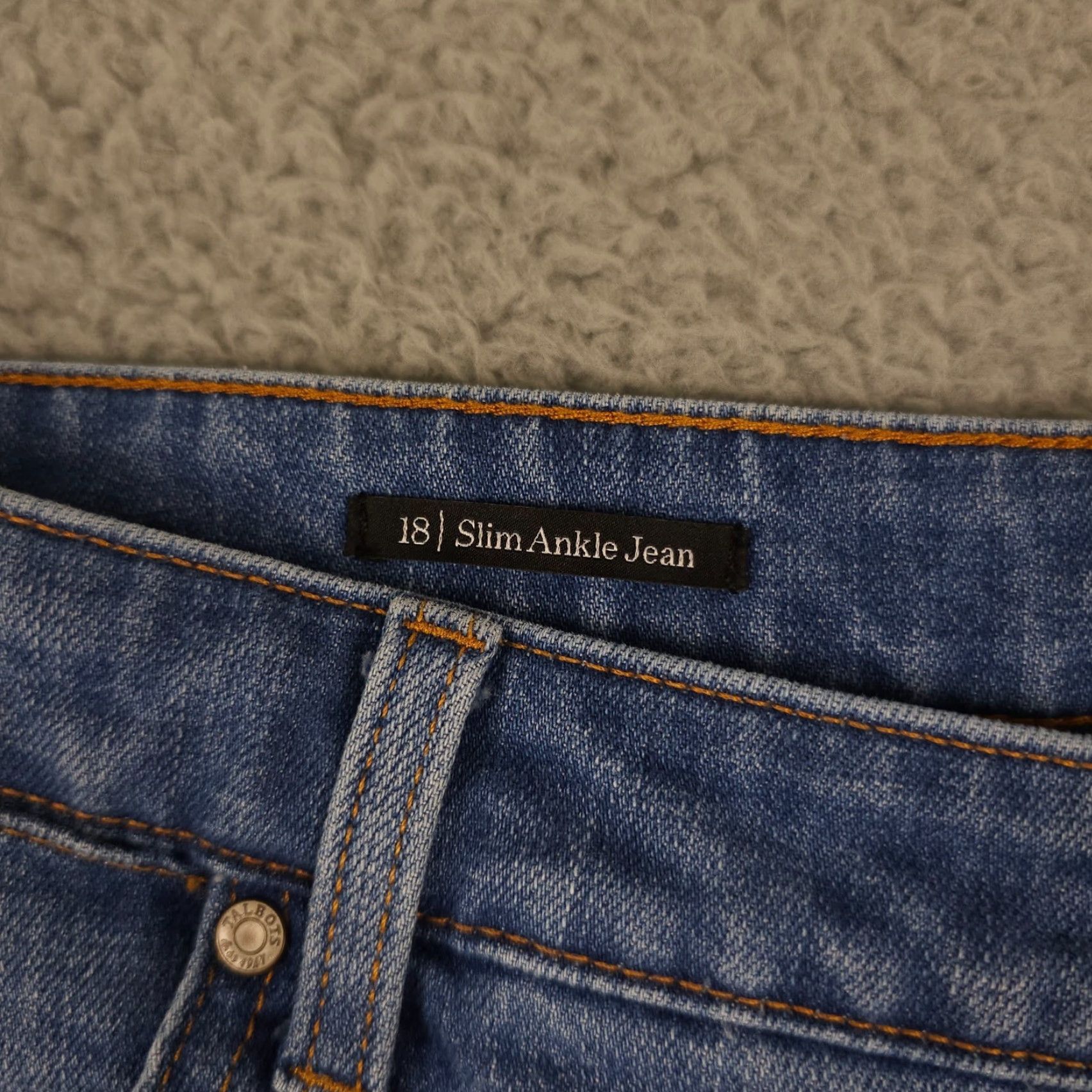Talbots Talbots Jeans Womens 18 Plus Blue Slim Ankle Stretch Side Striped Hemmed Size 40" / US 18 - 4 Thumbnail
