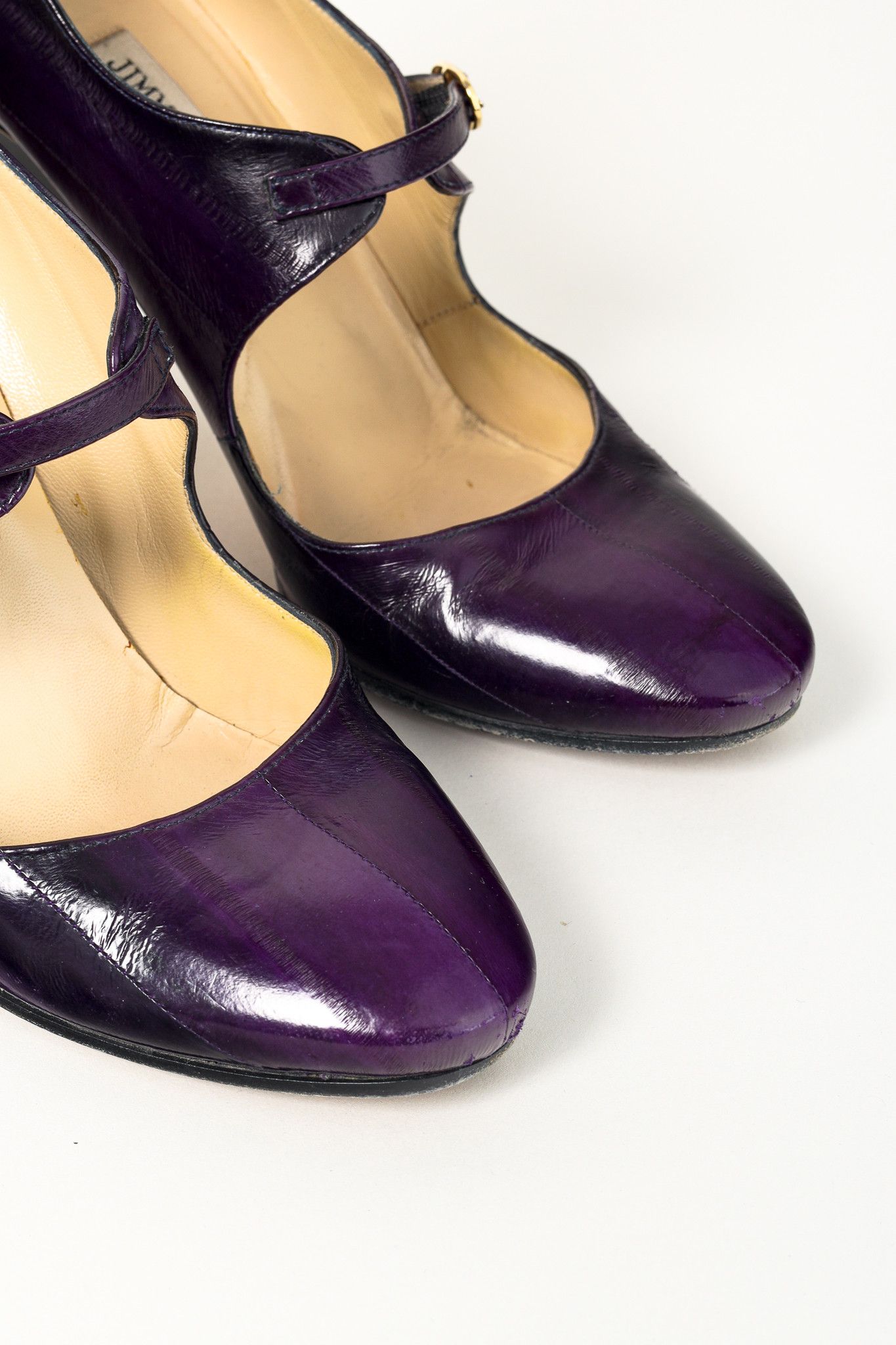 Jimmy Choo Jimmy Choo Kiln Purple Eel Mary Jane Pumps Size US 9 / IT 39 - 5 Thumbnail
