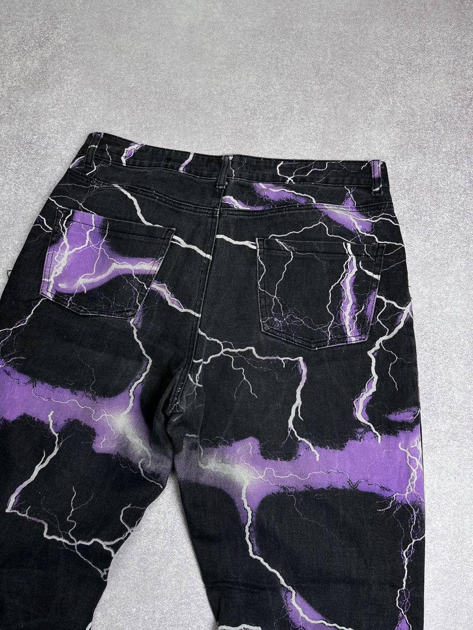 Vintage VINTAGE LIGTHNING ALLOVERPRINT BAGGY DENIM JEANS Y2K 32 Size US 32 / EU 48 - 4 Thumbnail