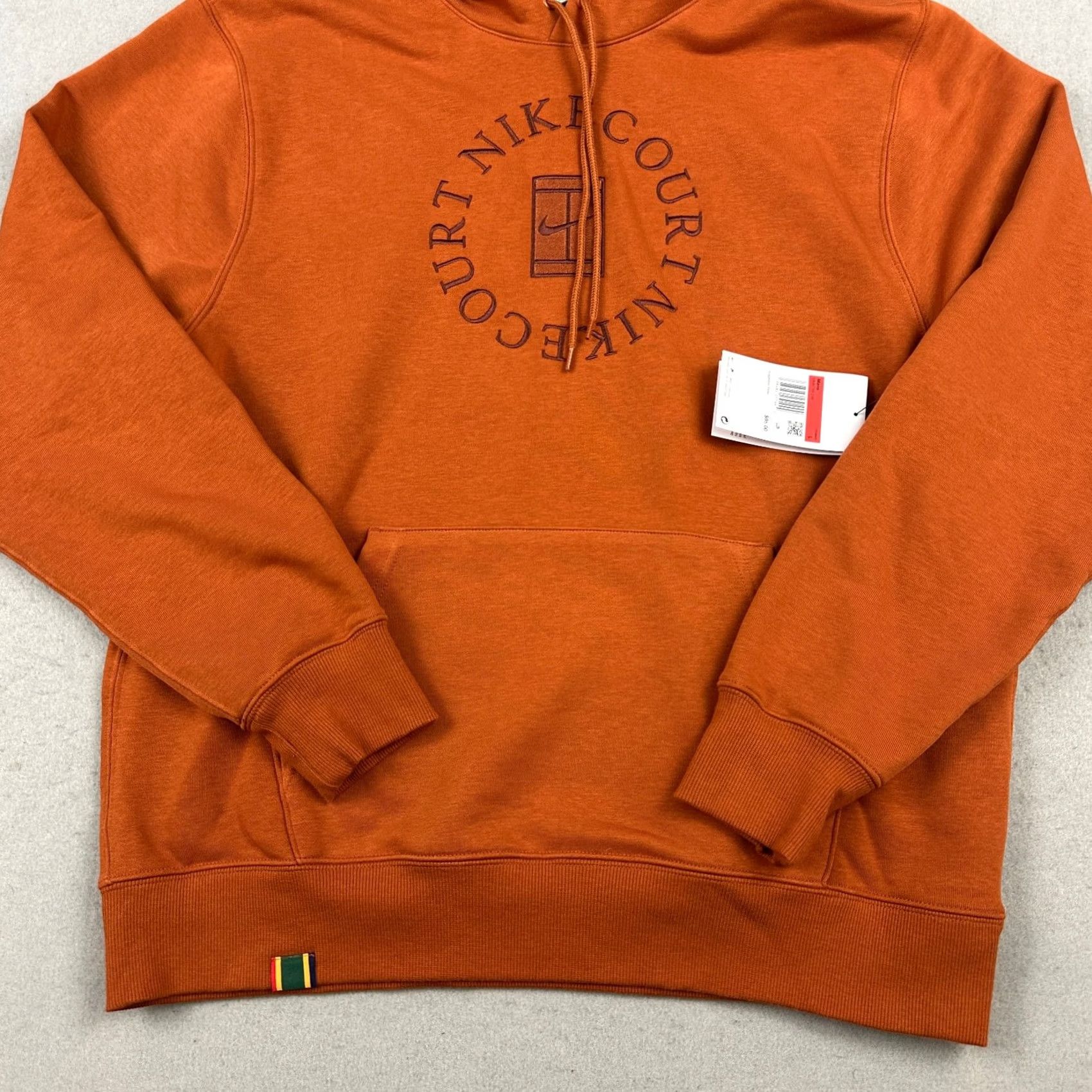 Nike Nike Hoodie Men Large Rust Orange Court Heritage French Terry Tennis Pullover L Size US L / EU 52-54 / 3 - 3 Thumbnail