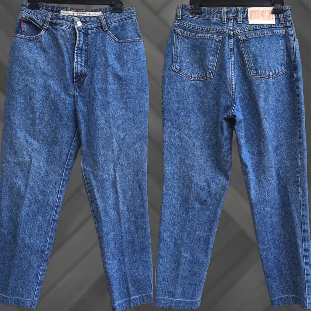 Vintage VINTAGE BONGO Jeans USA High Waist Tapered Leg 29 1/2" Waist 13 Juniors 80s 90s Denim Blue Mens Womens Girls? Size 34" / US 12 / IT 48 - 1 Thumbnail