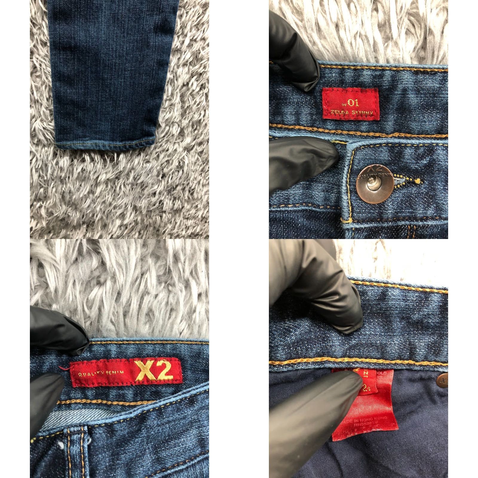 Vintage X2 Zelda Skinny Jeans Size 2 Short Womens Medium Wash Blue Size 26" / US 2 / IT 38 - 8 Thumbnail