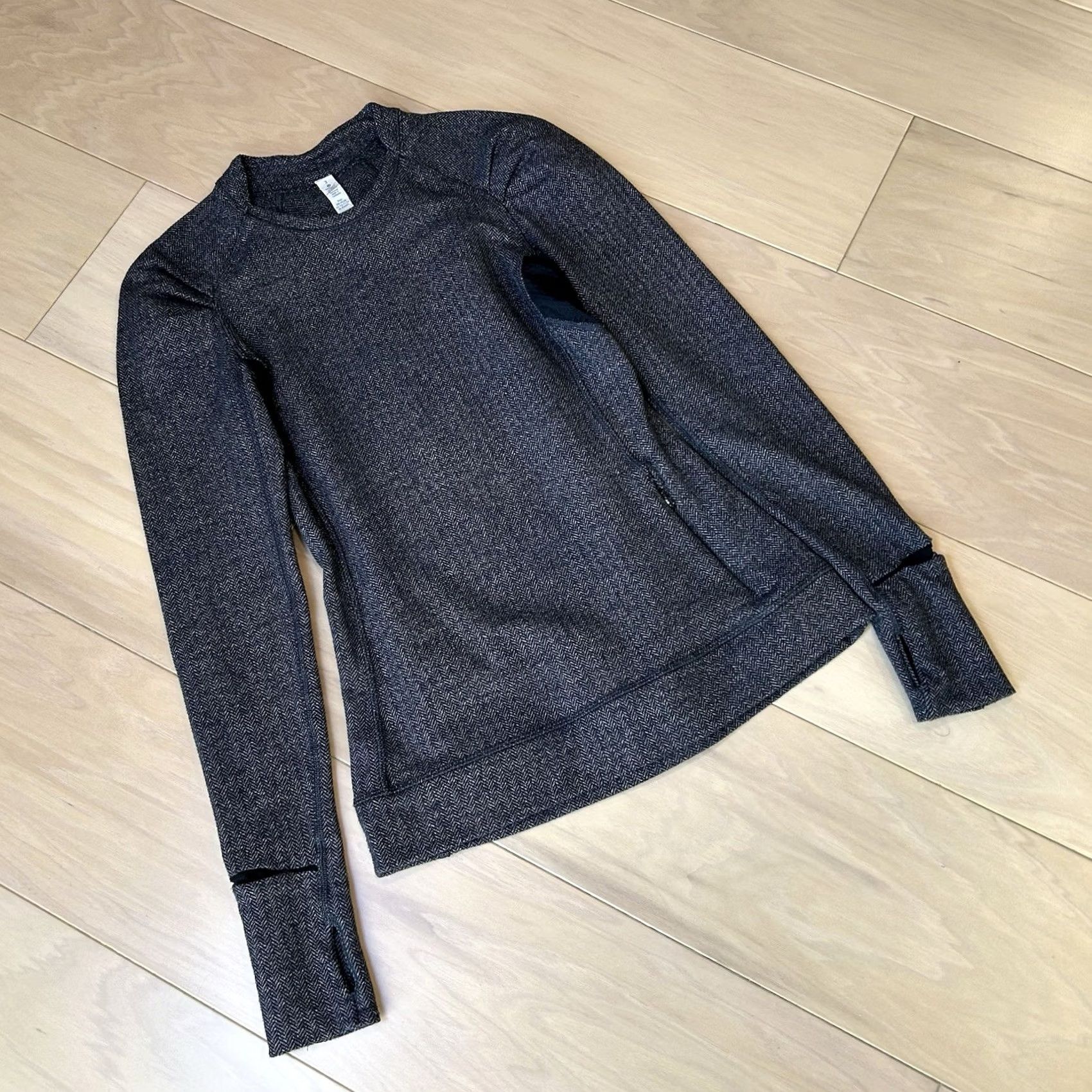 Lululemon Lululemon Think Fast Heathered Herringbone Gray Pullover Sweatshirt Women’s 2 Size XS / US 0-2 / IT 36-38 - 2 Thumbnail
