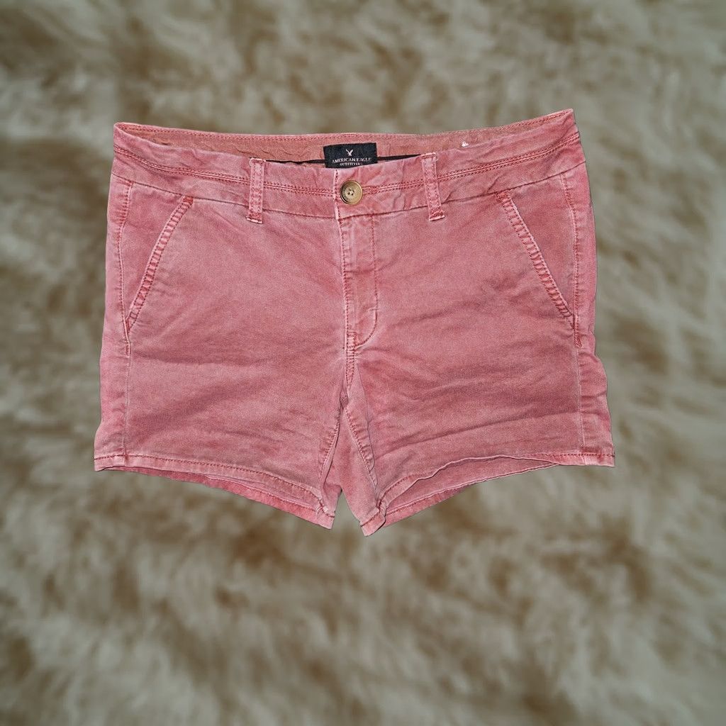 American Eagle Outfitters American Eagle Outfitters Chino Shorts Womens 8 Pink Midi Stretch Twill Size 30" / US 8 / IT 44 - 1 Thumbnail
