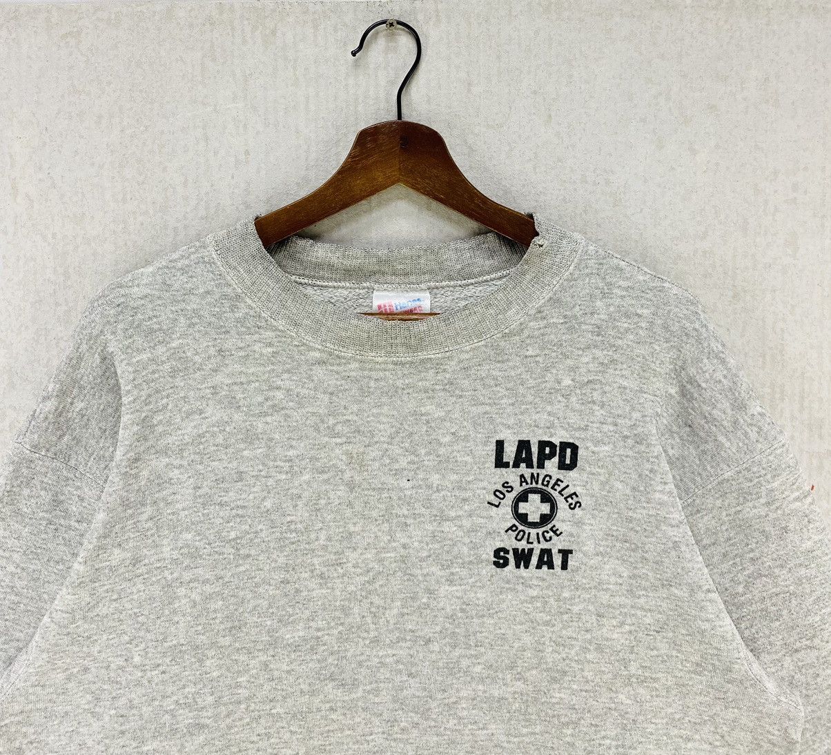 Hanes × Vintage Vintage Los Angeles Police SWAT Sweatshirt Hanes Tag Size US L / EU 52-54 / 3 - 5 Thumbnail