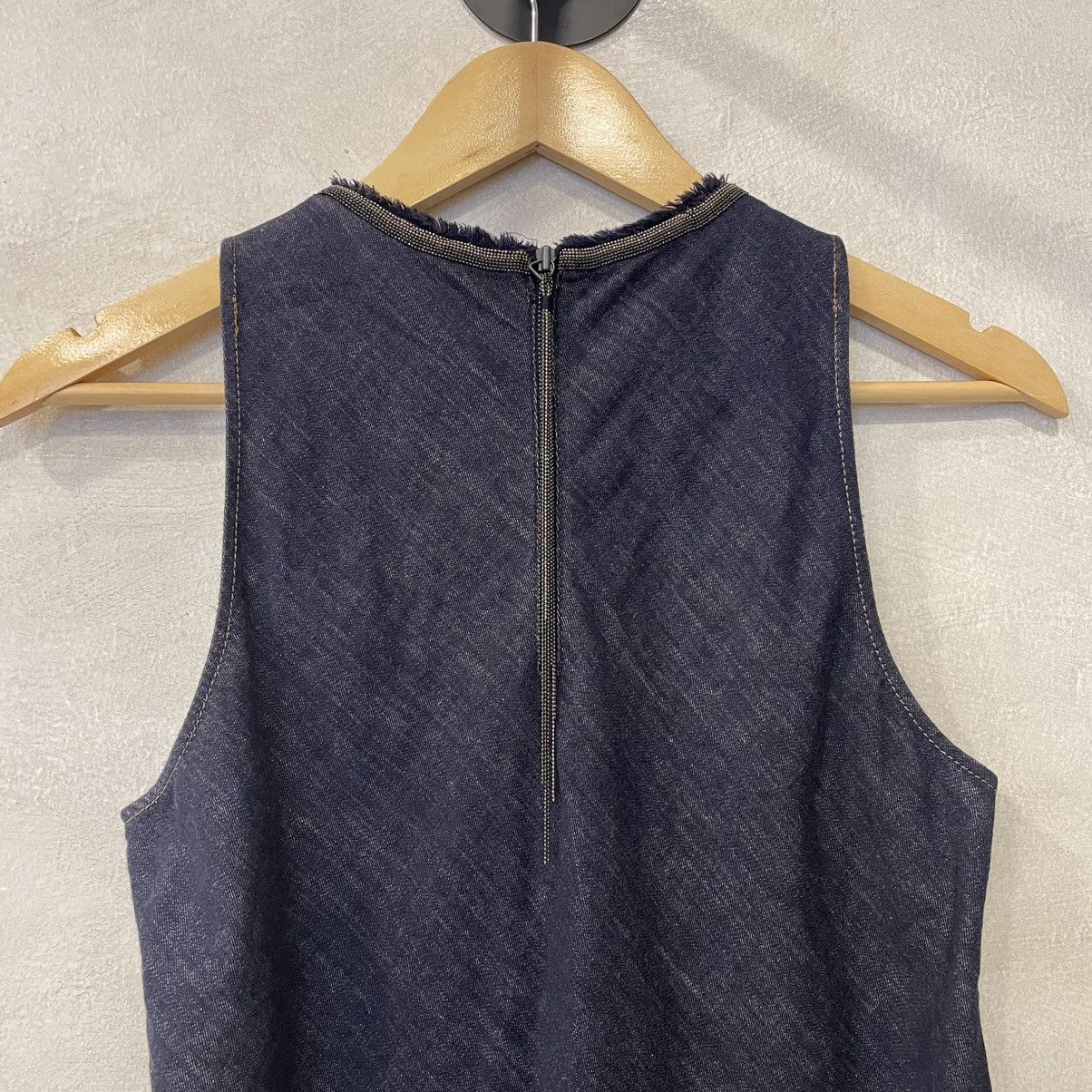 Brunello Cucinelli Brunello cucinelli denim dress with monil chain Size M / US 6-8 / IT 42-44 - 7 Thumbnail