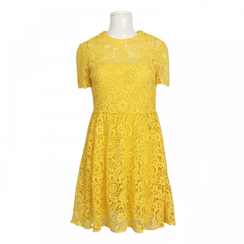 Valentino Valentino Cotton solid crew neck dress Size S / US 4 / IT 40 - 1 Thumbnail