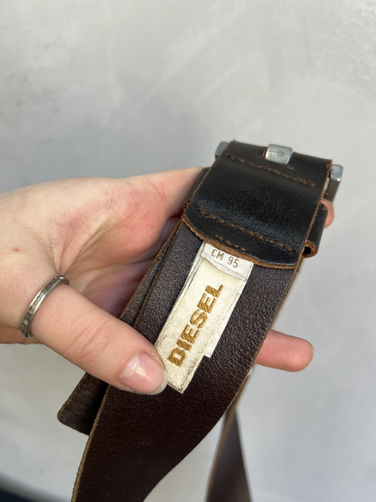 Diesel Leather Diesel avant garde gothic leather belt y2k Size ONE SIZE - 6 Thumbnail