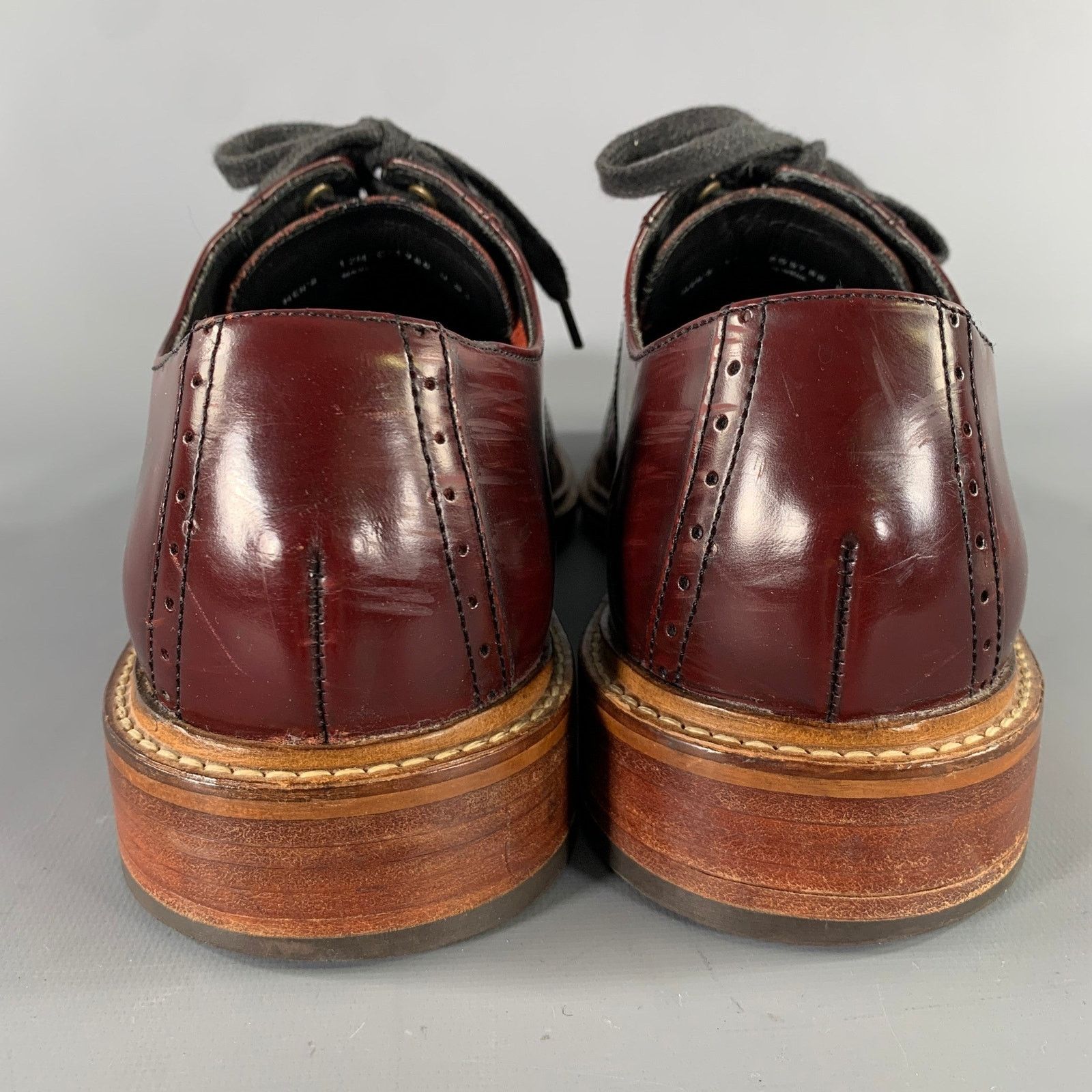 Cole Haan COLE HAAN Size 12 Burgundy Wingtip Leather Oxford Shoes Size US 12 / EU 45 - 3 Thumbnail