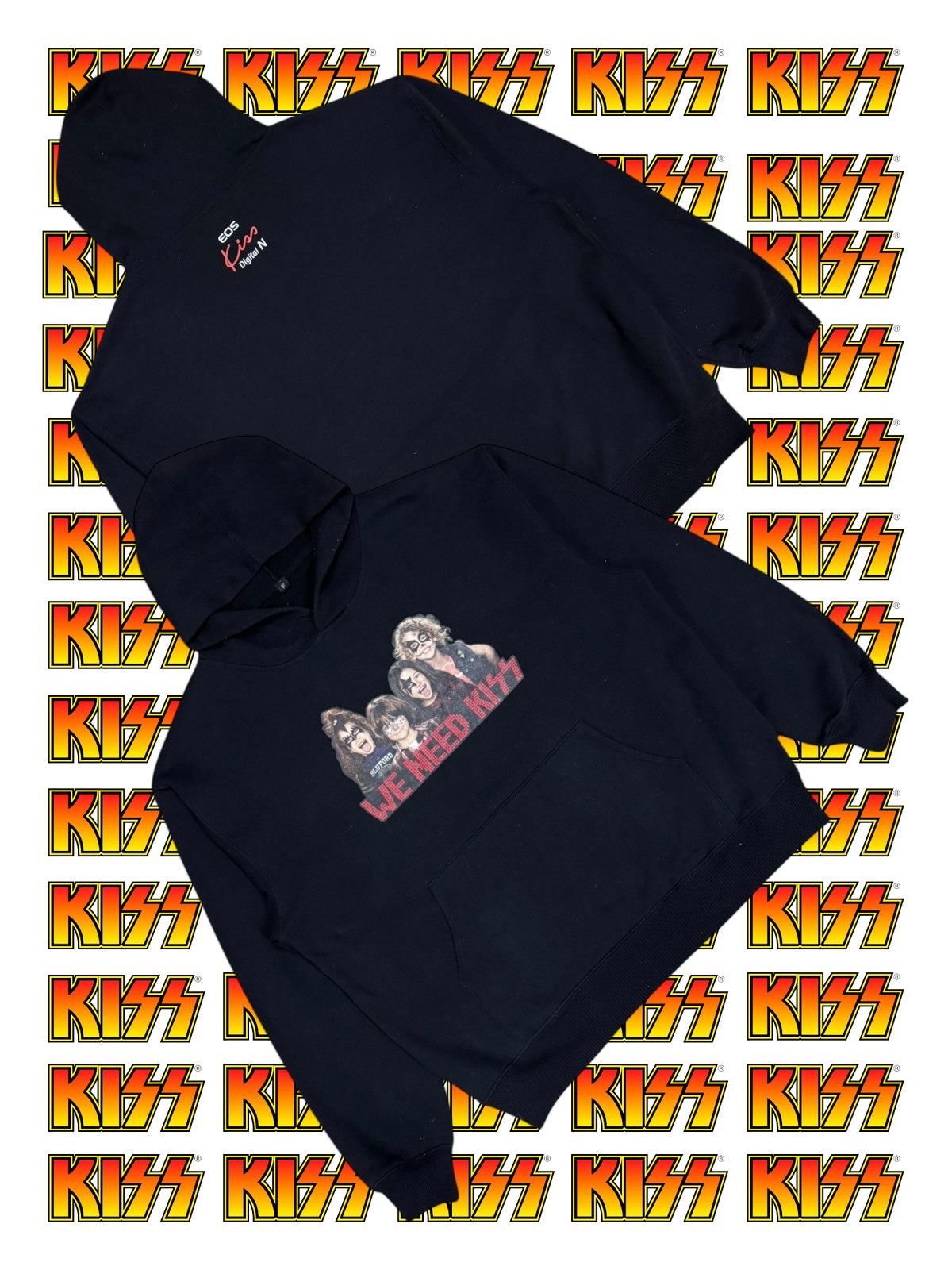Band Tees × KISS Vintage KISS Band We Need Kiss Printed Hoodie Size US L / EU 52-54 / 3 - 1 Thumbnail