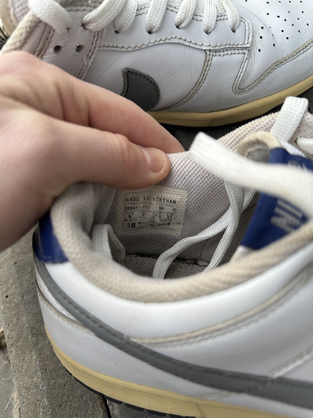 Nike × Vintage Vintage Nike Dunk Low Metallic Silver Blue US 9 Size US 9 / EU 42 - 7 Thumbnail