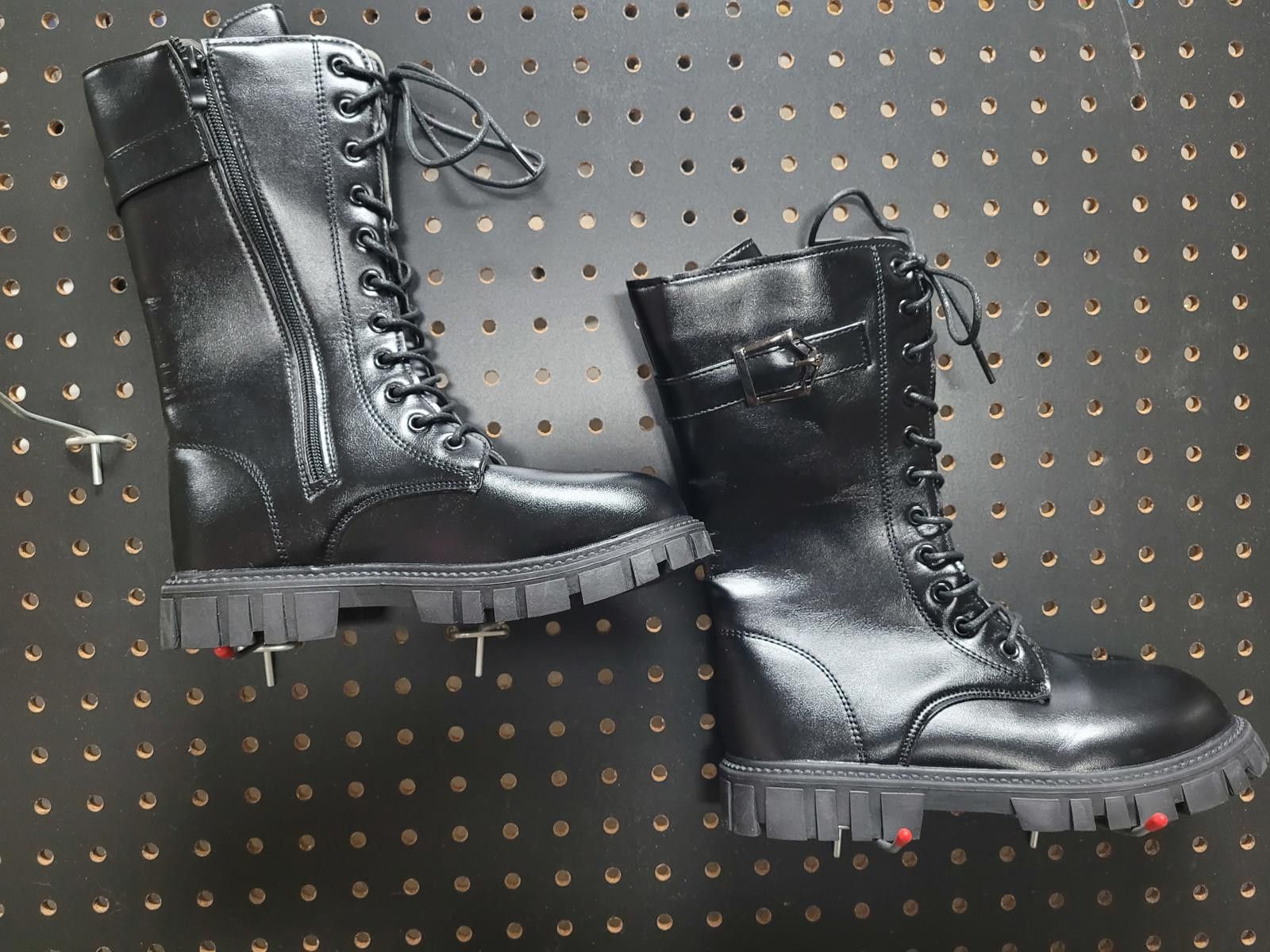 Unknown London Sleek Black Woman's Combat Boots - Act Fast Size US 7.5 / IT 37.5 - 1 Thumbnail