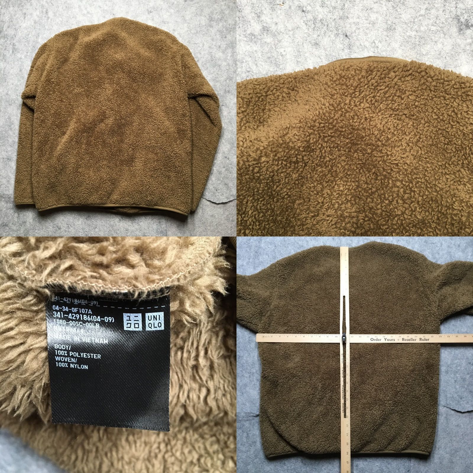 Uniqlo Uniqlo Fleece Pullover Mens M Brown Zip Jacket Vintage No Sherpa Retro Winter Fall Size US M / EU 48-50 / 2 - 8 Thumbnail