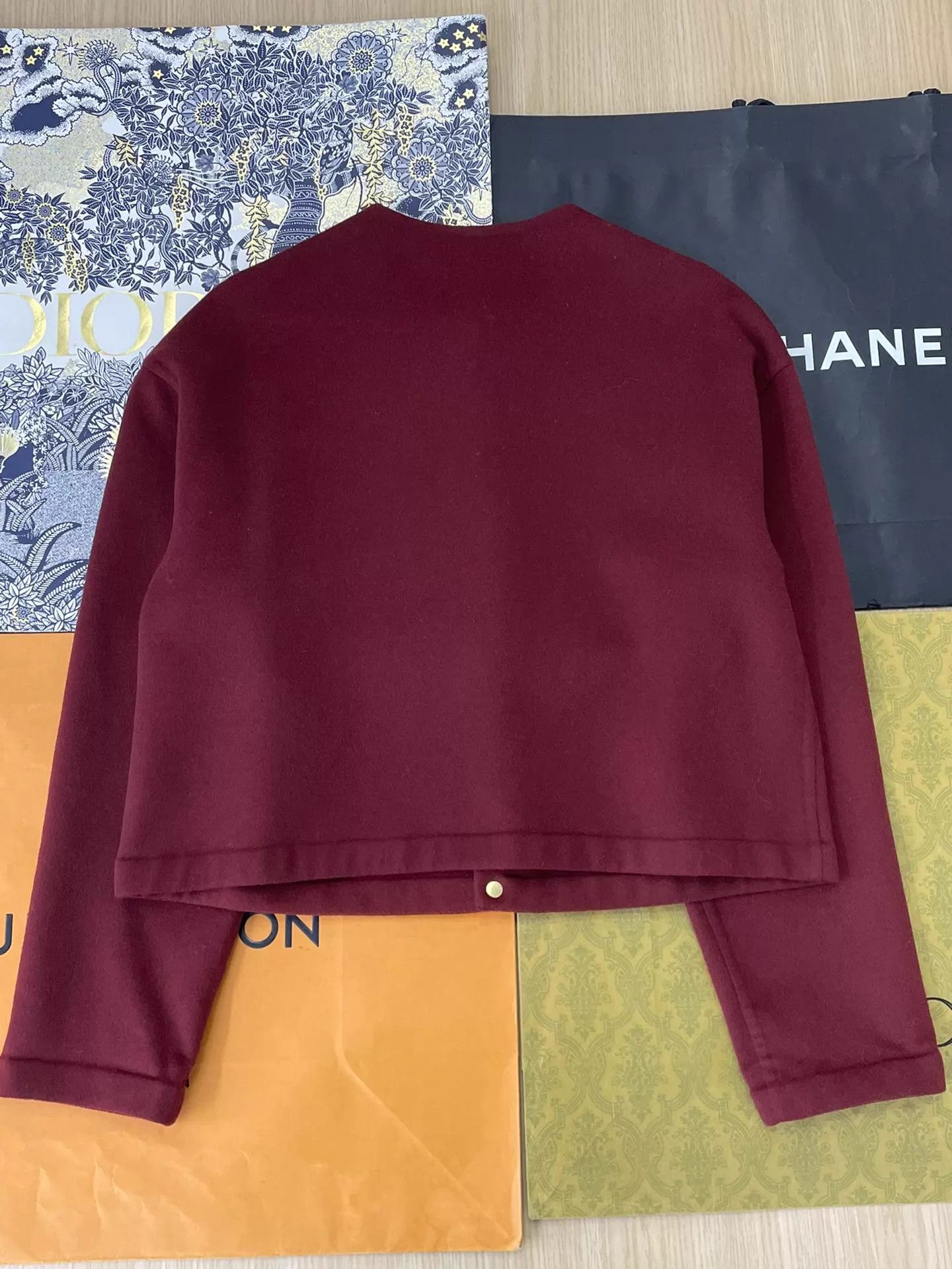 Celine Celine red gold button cashmere coat size 34 Size XXS / US 00 / IT 34 - 3 Thumbnail