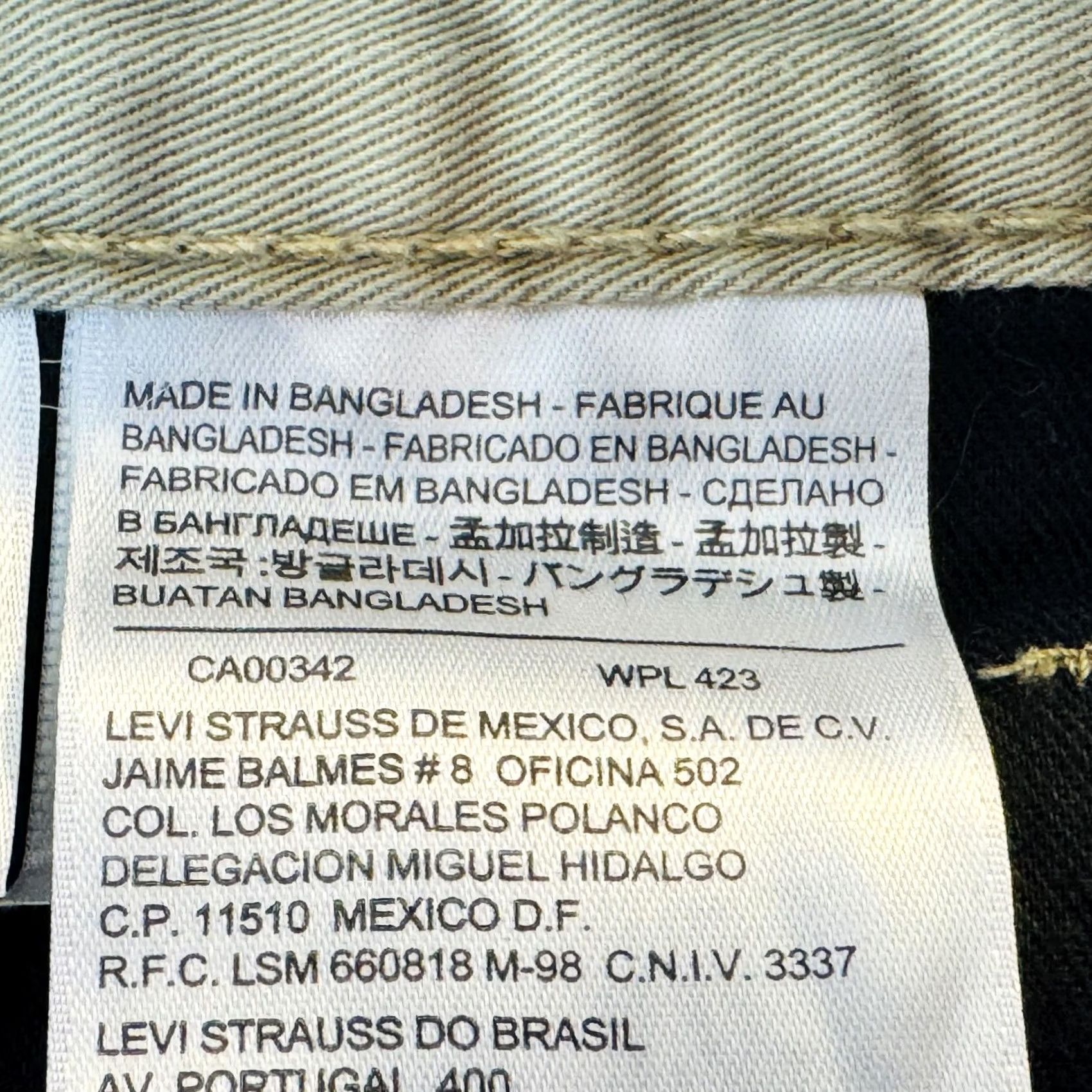 Levi's Levi'S 513 Jeans Men Light Wash Slim Tapered Denim Mid Rise Beige Casual Size US 34 / EU 50 - 4 Thumbnail