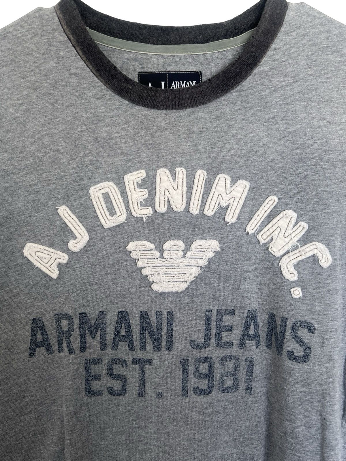 Armani Armani Jeans Grey T-Shirt Size US L / EU 52-54 / 3 - 3 Thumbnail