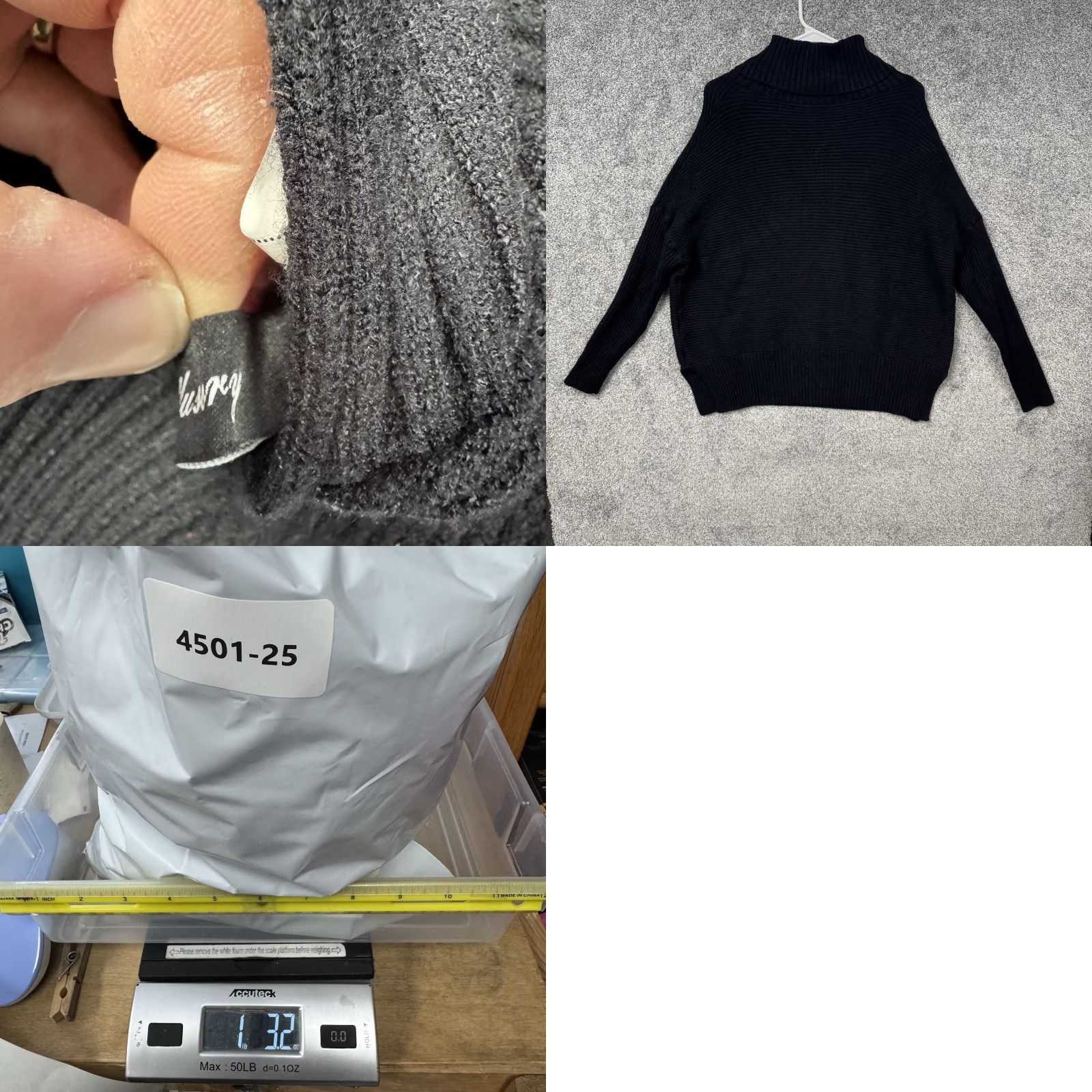 Vintage Lillusory Oversized Sweater XL Ribbed Knit Black Womens Pullover Casual Winter Fall Size XL / US 12-14 / IT 48-50 - 8 Thumbnail