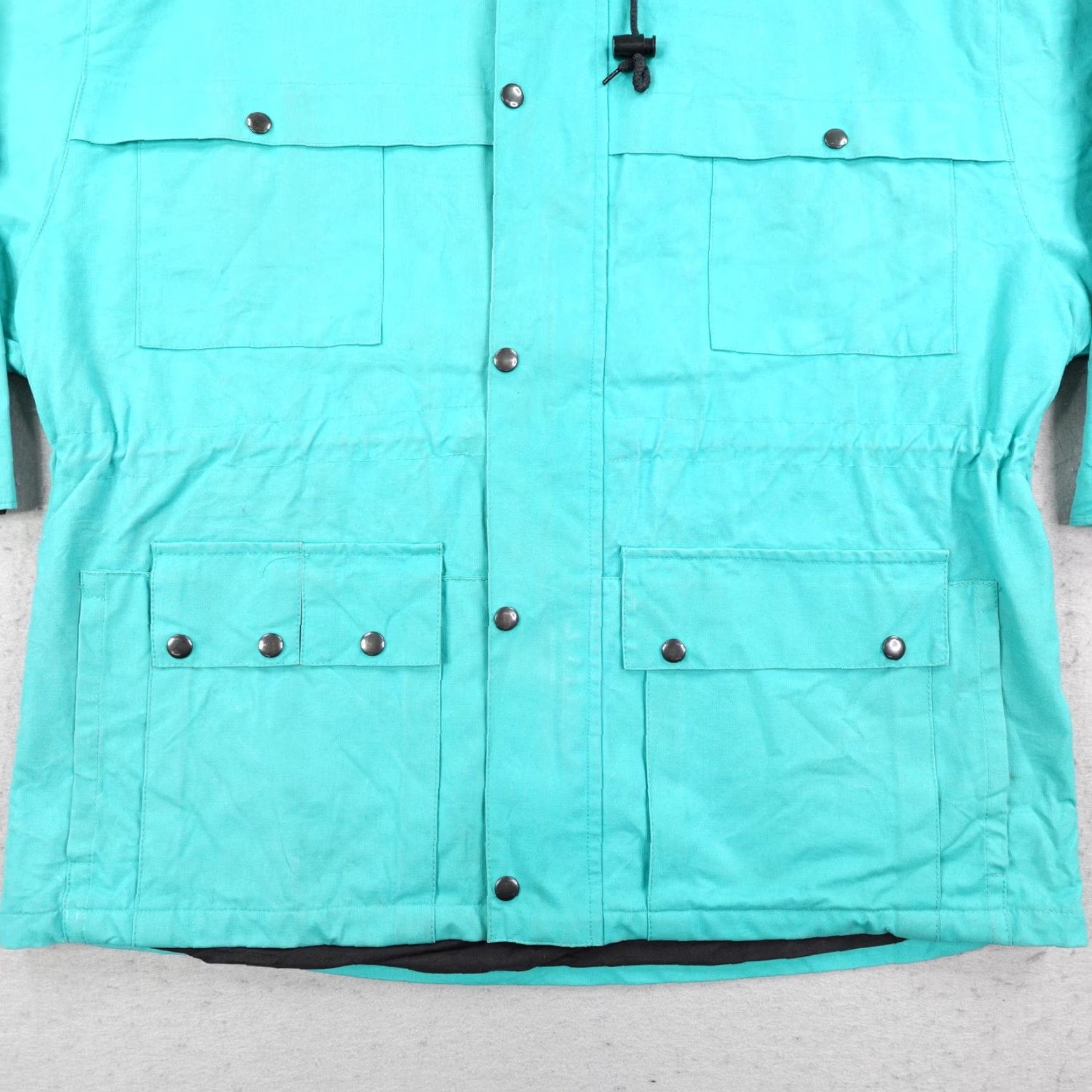 Altea VINTAGE Kakadu Traders Jacket XL Teal Hooded Parka Mens Outdoor Cotton Field Coat Size US XL / EU 56 / 4 - 3 Thumbnail