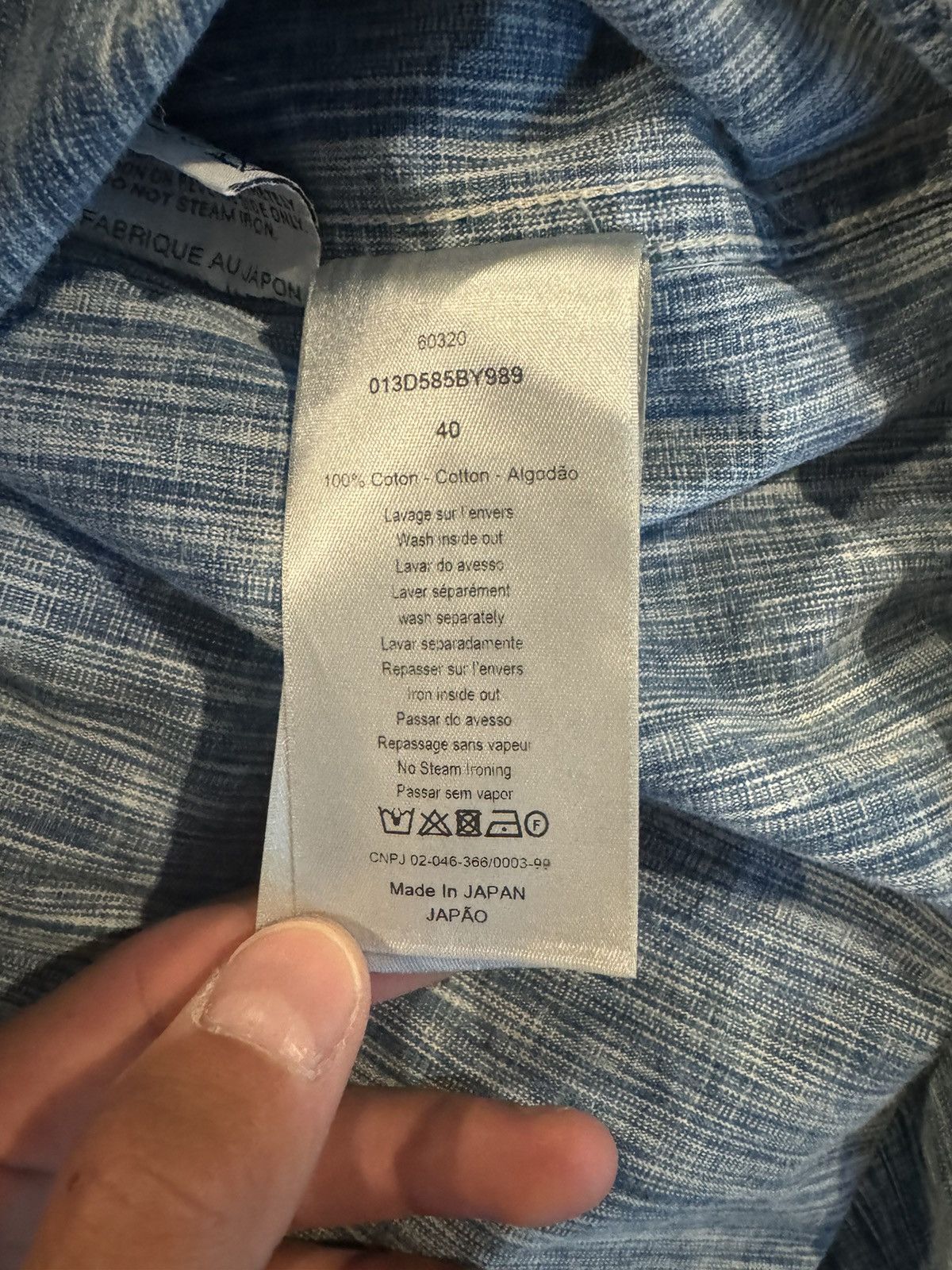 Dior Dior Oblique Overshirt - Blue Denim Size US M / EU 48-50 / 2 - 7 Thumbnail