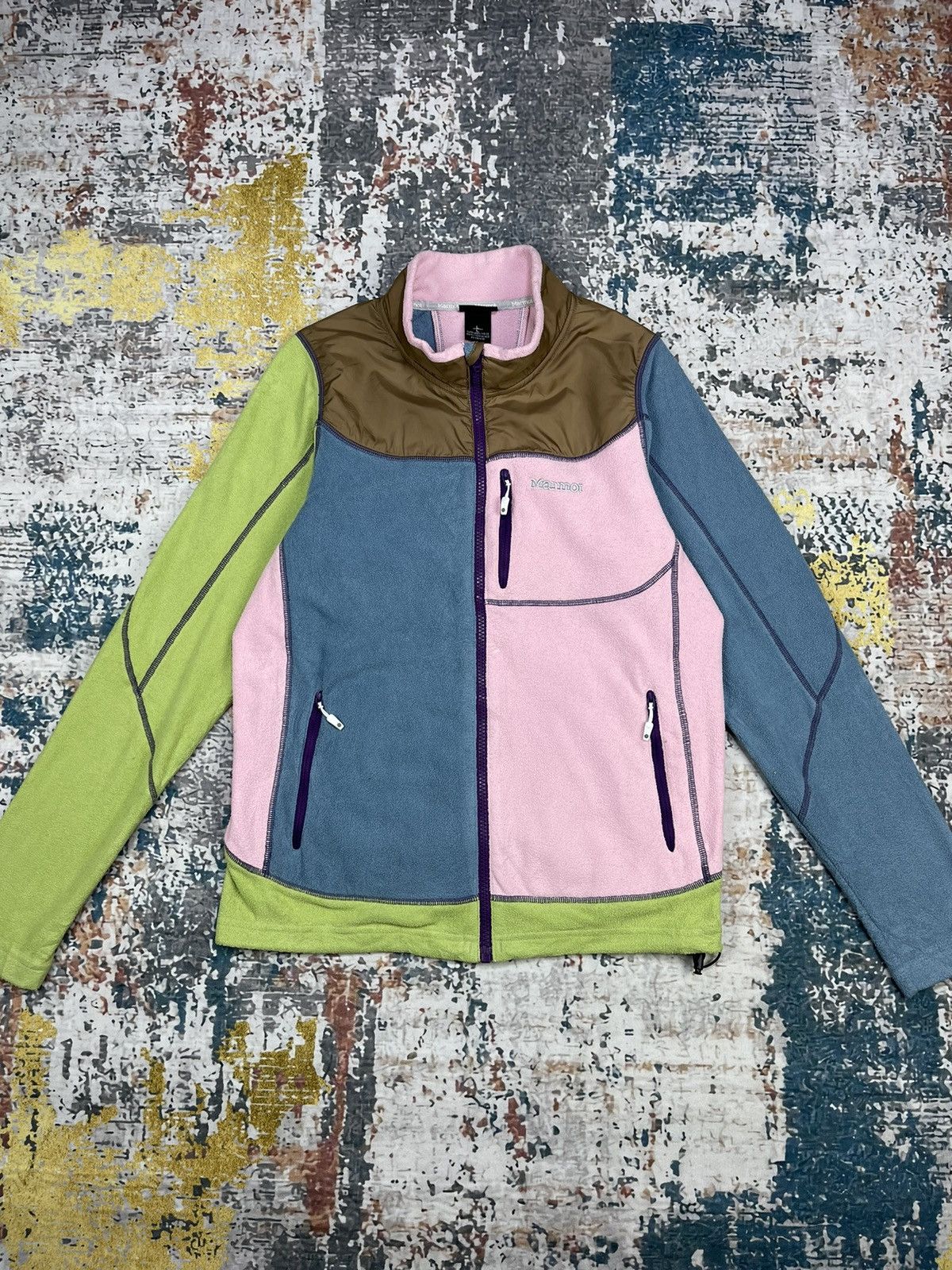 Marmot OutdoorStyle MARMOT Multi Color Fleece Light Jacket Size L / US 10 / IT 46 - 2 Thumbnail