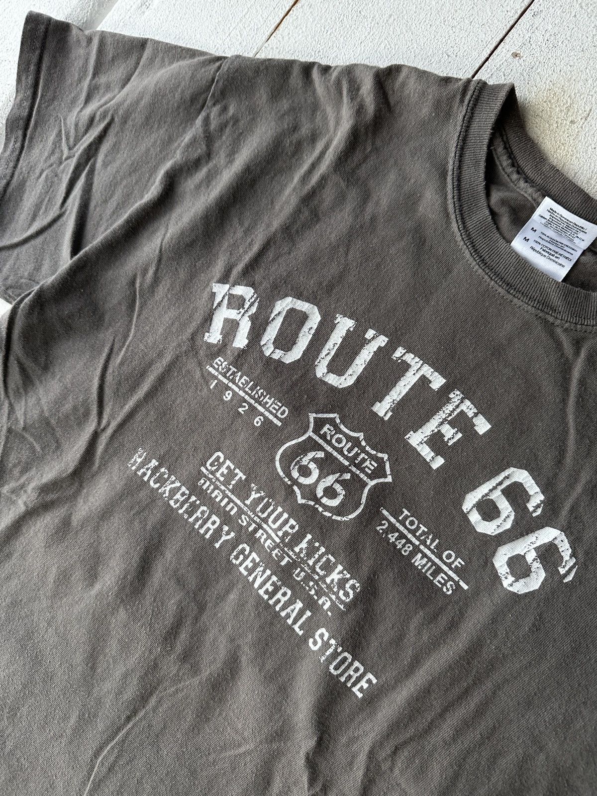 Vintage 🚨 LAS VEGAS NEVADA ROUTE 66 GRAY BIG LOGO TEE MEN Y2K Size US M / EU 48-50 / 2 - 6 Thumbnail