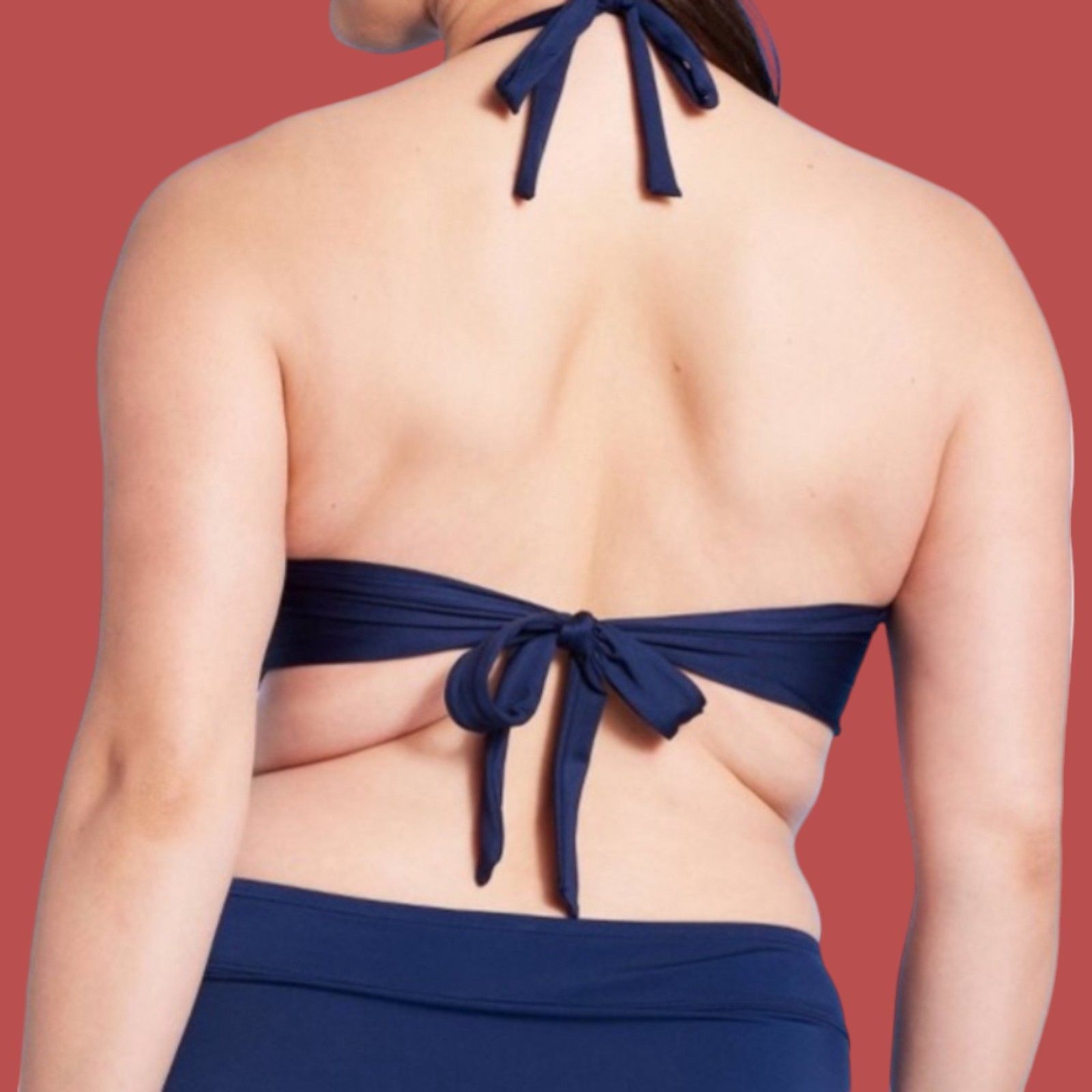 Other Shade & Shore-Women's Triangle Bralette Faux Wrap Halter Bik Size ONE SIZE - 2 Thumbnail