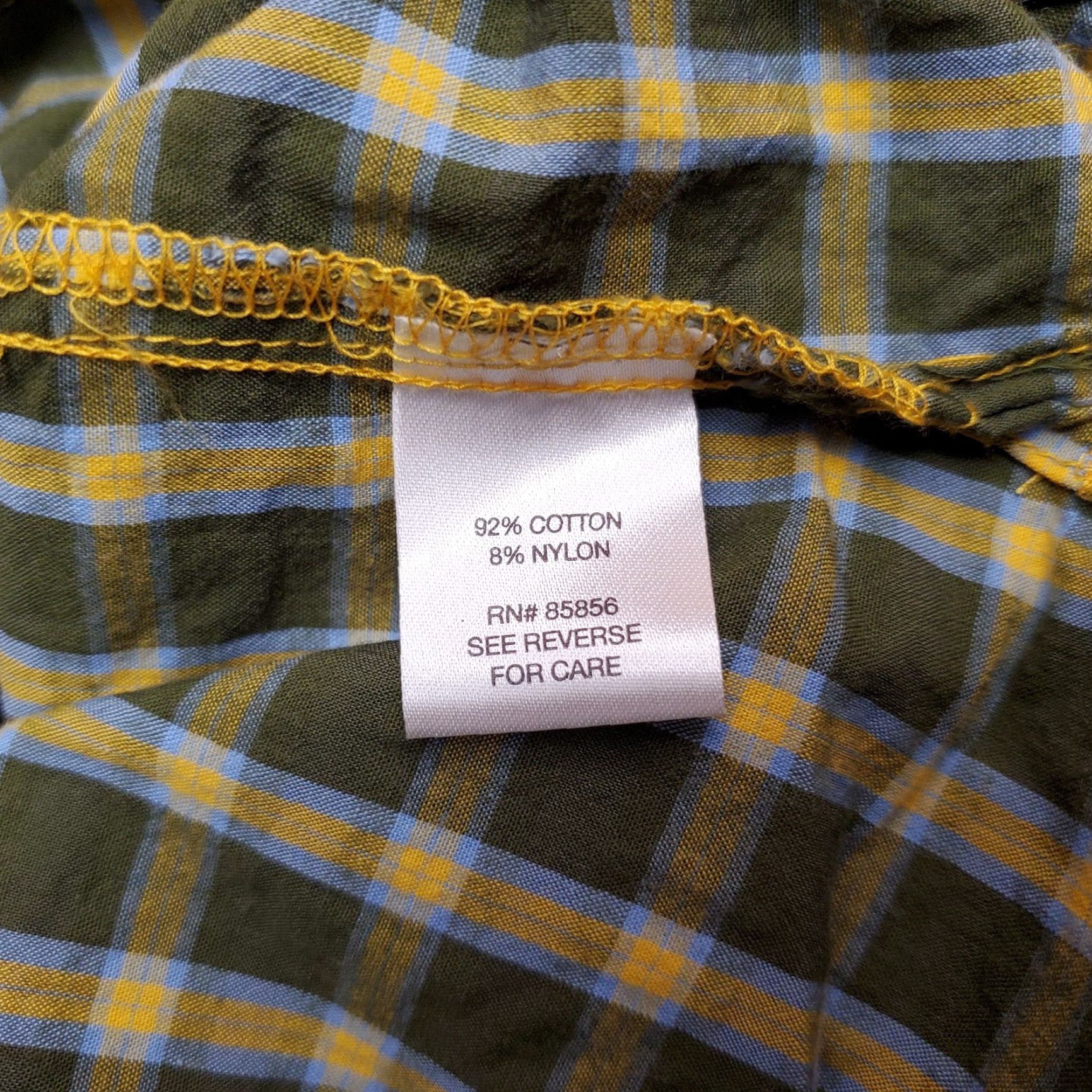Olive VINTAGE Gander Mountain Shirt Mens M Olive Plaid Short Sleeve Outdoor Travel Casual Size US M / EU 48-50 / 2 - 6 Thumbnail