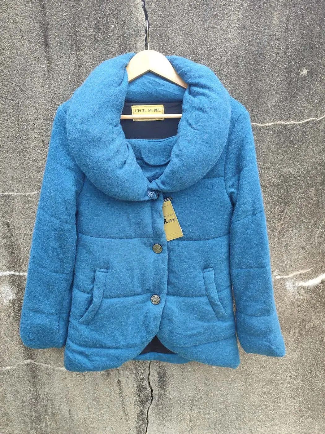 Designer × Japanese Brand Cecil McBee Blue Puffer Wool Jacket - Women’s M Size M / US 6-8 / IT 42-44 - 1 Thumbnail