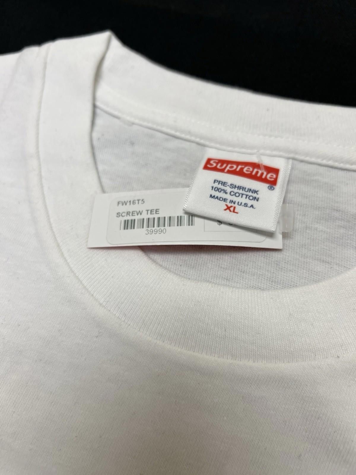Supreme FW16 Supreme Screw Tee White XL Size US XL / EU 56 / 4 - 7 Thumbnail
