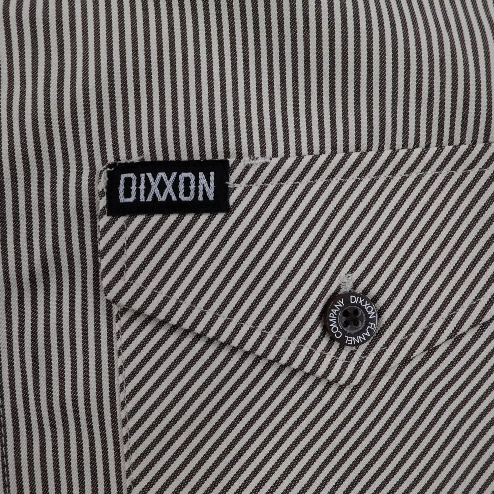 Vintage Dixxon Shirt Men Medium Brown Stripes Button Up Form Function Work NEW Size US M / EU 48-50 / 2 - 3 Thumbnail