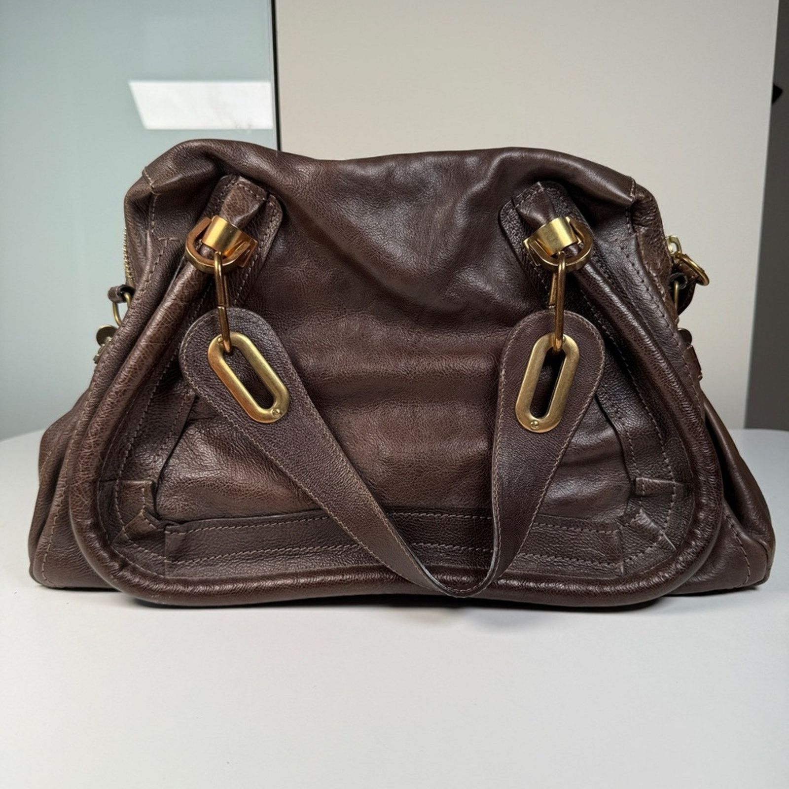 Chloe Chloé Paraty Brown Leather Tote Size ONE SIZE - 4 Thumbnail