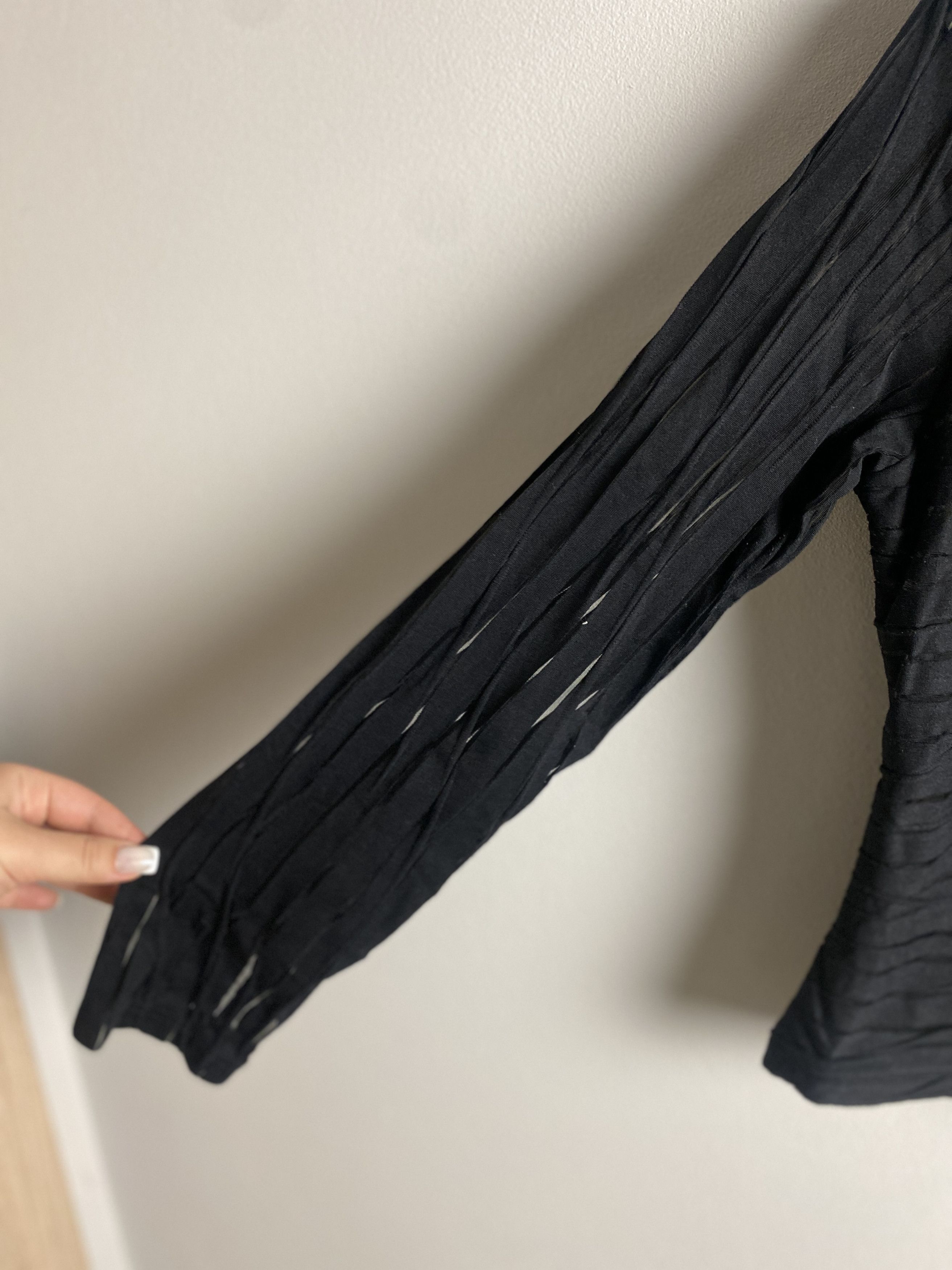 ANNE FONTAINE × Vintage Anne Fontaine nylon hal mesh top transparent striped Size M / US 6-8 / IT 42-44 - 3 Thumbnail