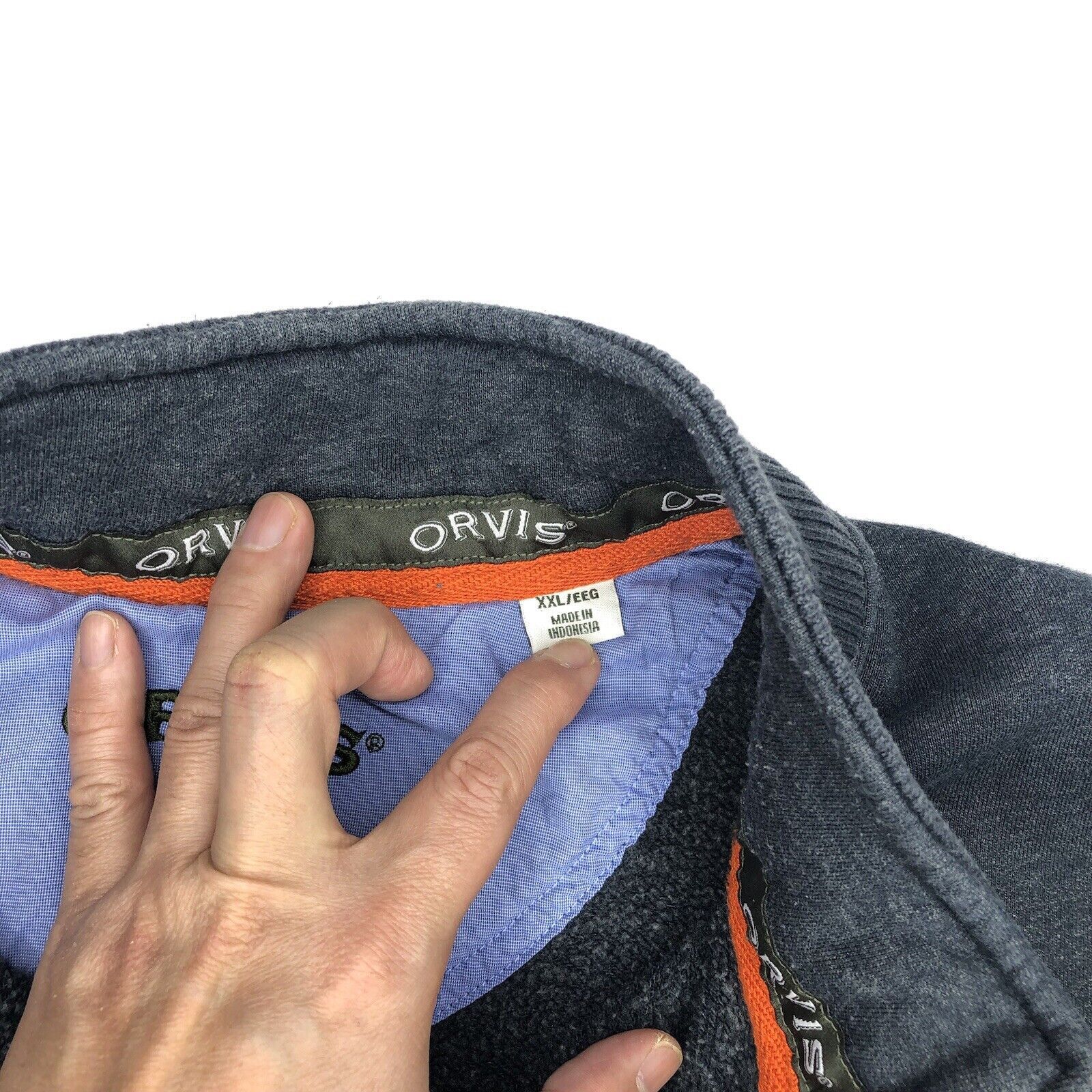 Orvis Orvis Sweatshirt Mens XXL Gray Fleece 1/4 Zip Pullover Size US XXL / EU 58 / 5 - 5 Thumbnail