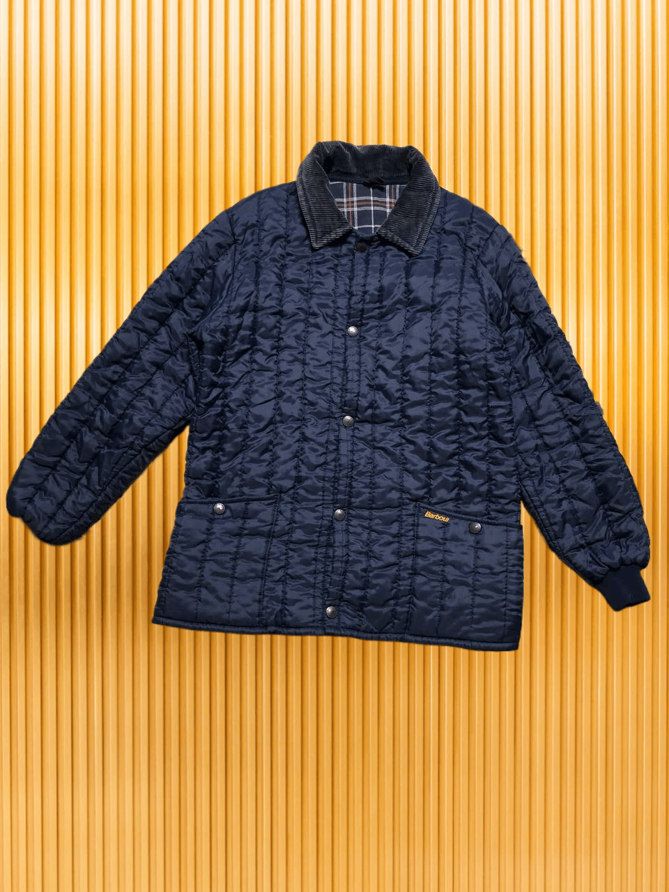 Streetwear vintage Barbour logo Y2K jacket blue